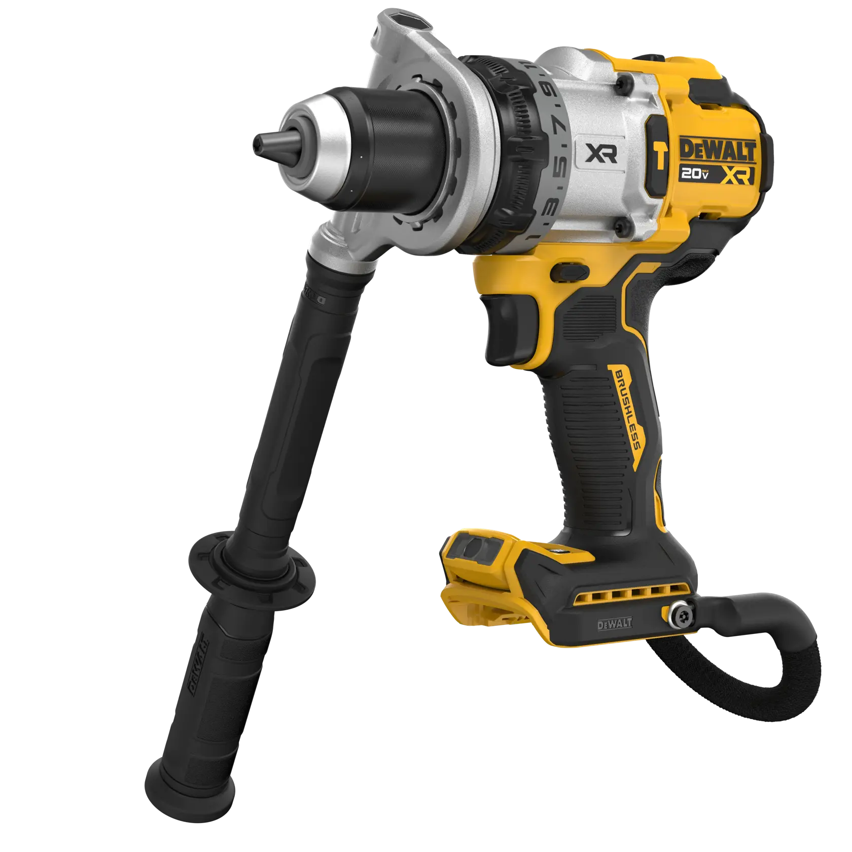DEWALT® 20V MAX* XR® Brushless Cordless 1/2-in. 3-Speed Hammer Drill With LANYARD READY™ Attachment Point (Tool Only) thumbnail 7