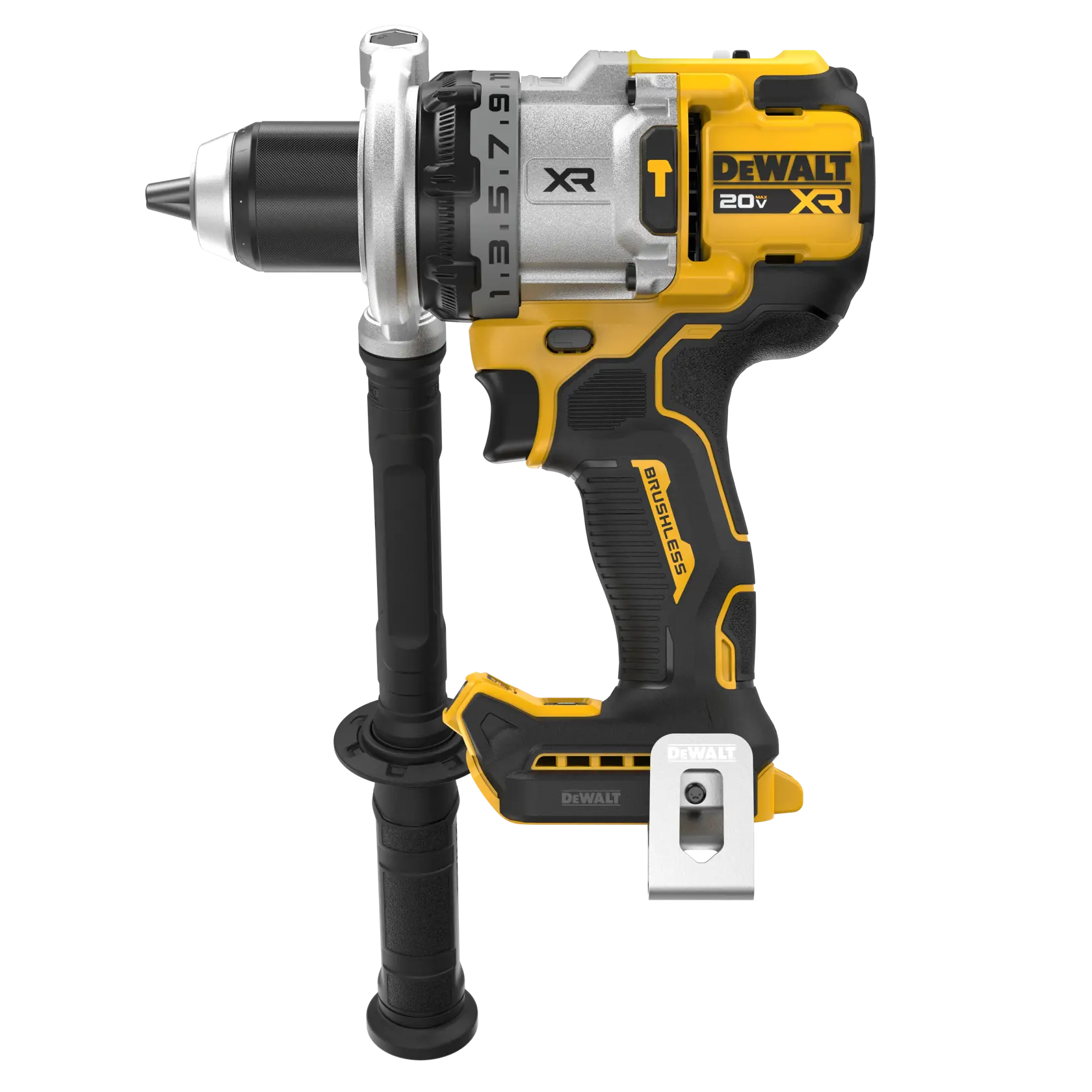 Left side angle 20V MAX* XR® Brushless Cordless 1/2 in. Hammer Drill (Tool Only)