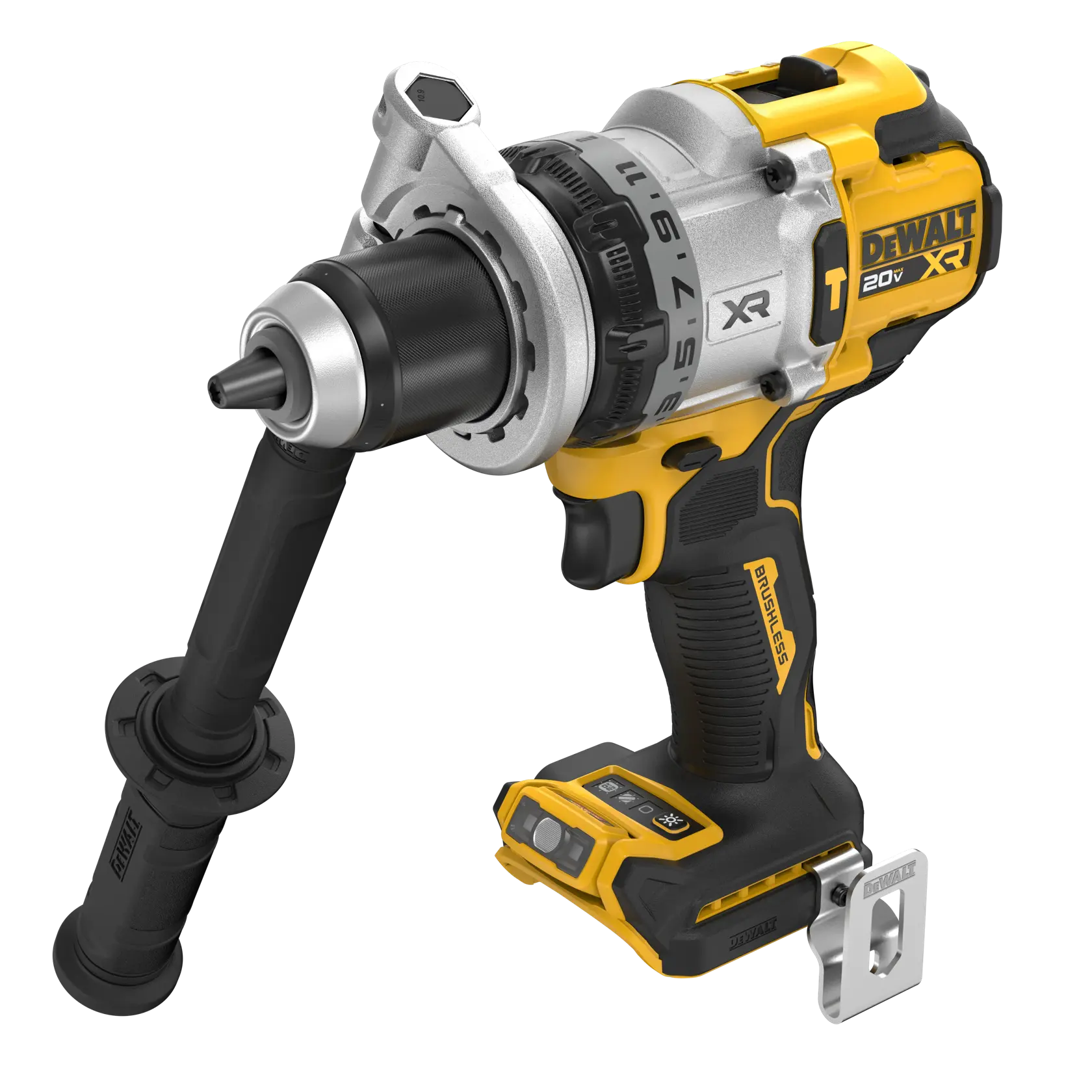 Left side angle 20V MAX* XR® Brushless Cordless 1/2 in. Hammer Drill (Tool Only)