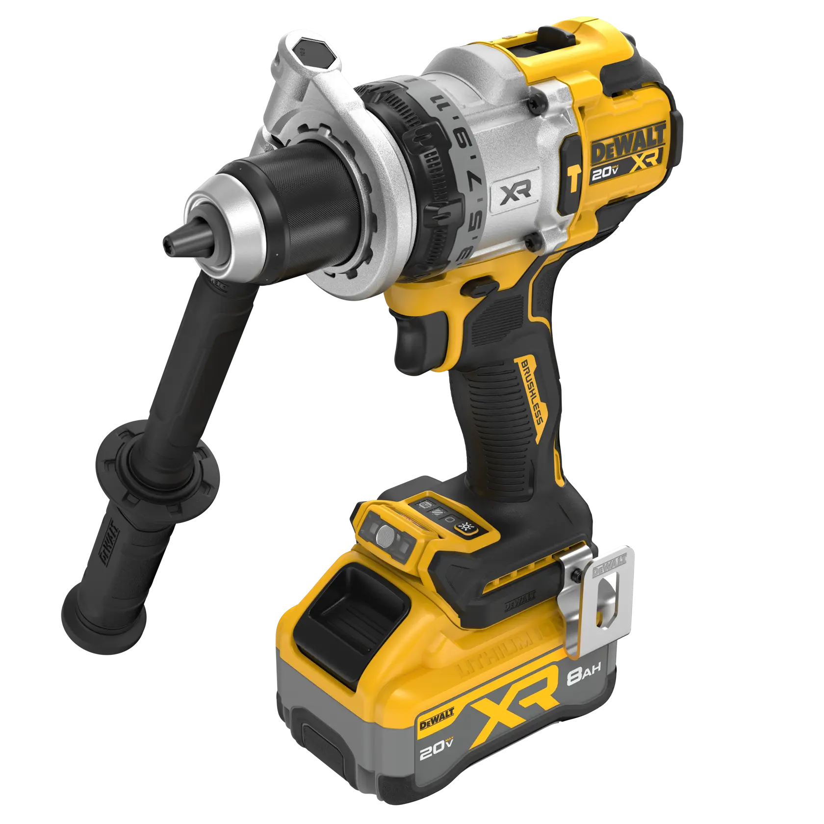 Top left angle 20V MAX* XR® Brushless Cordless 1/2 in. Hammer Drill Kit with XR POWERPACK™ Battery