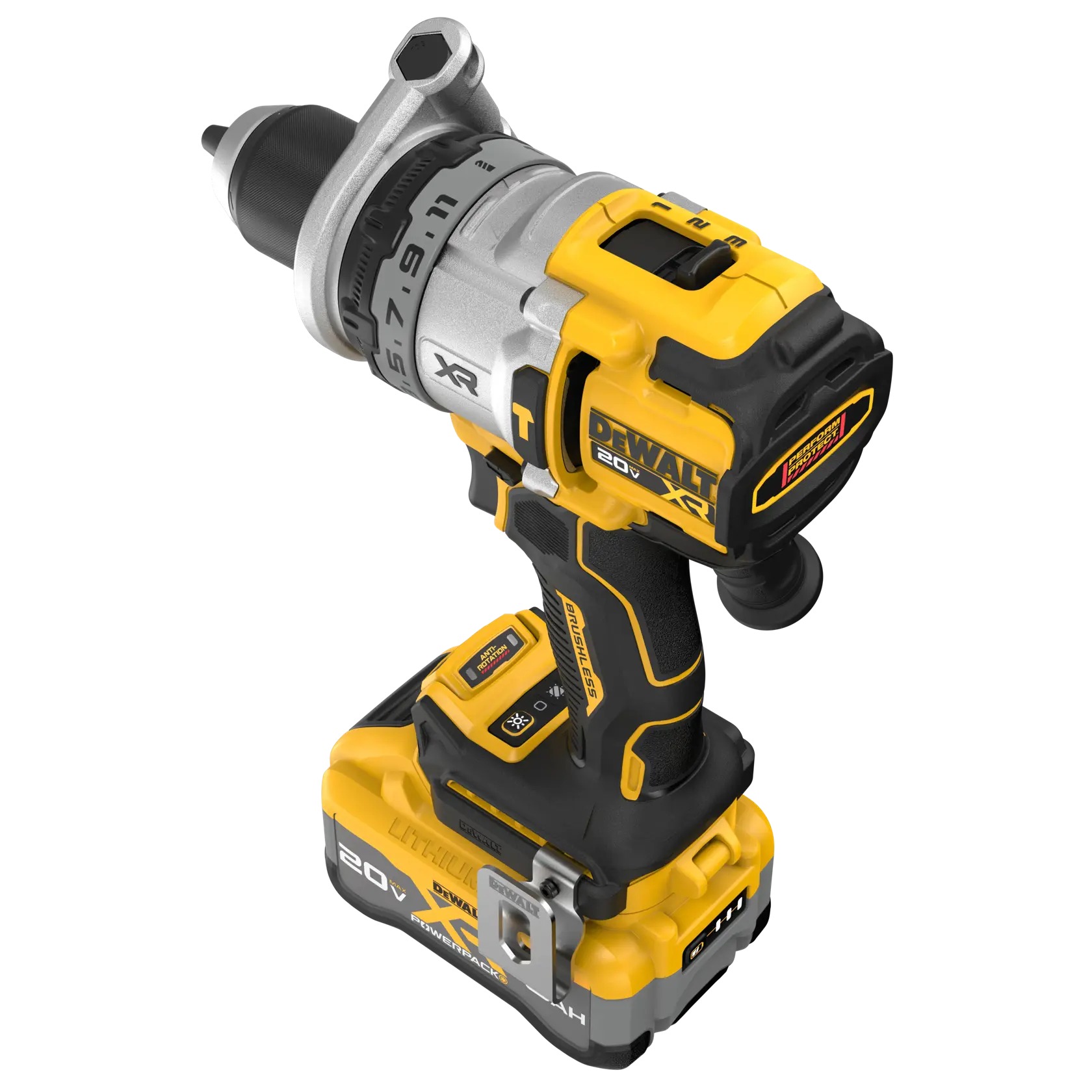 DEWALT® 20V MAX* XR® Brushless Cordless 1/2-in. 3-Speed Hammer Drill Kit thumbnail 6