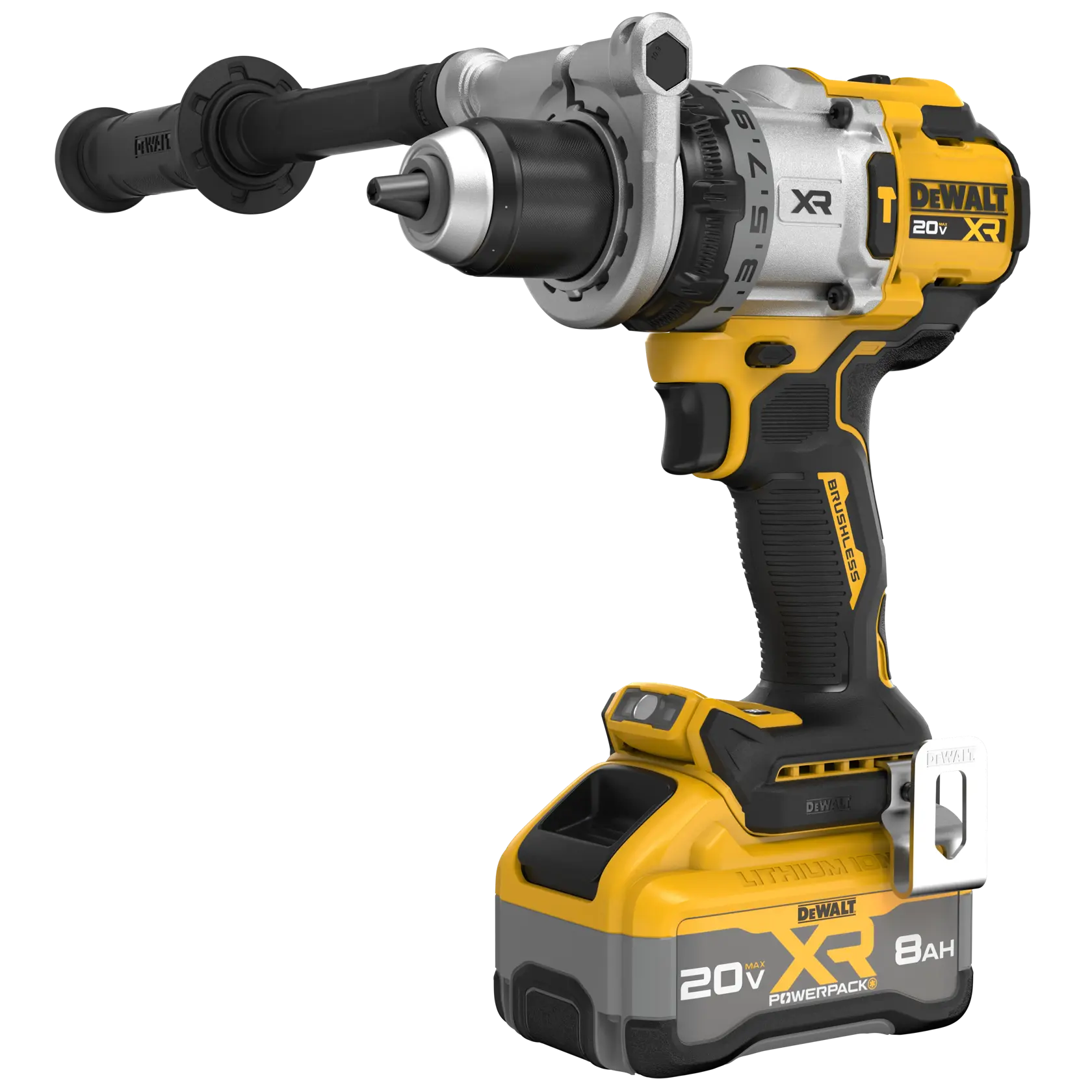 DEWALT® 20V MAX* XR® Brushless Cordless 1/2-in. 3-Speed Hammer Drill Kit thumbnail 7