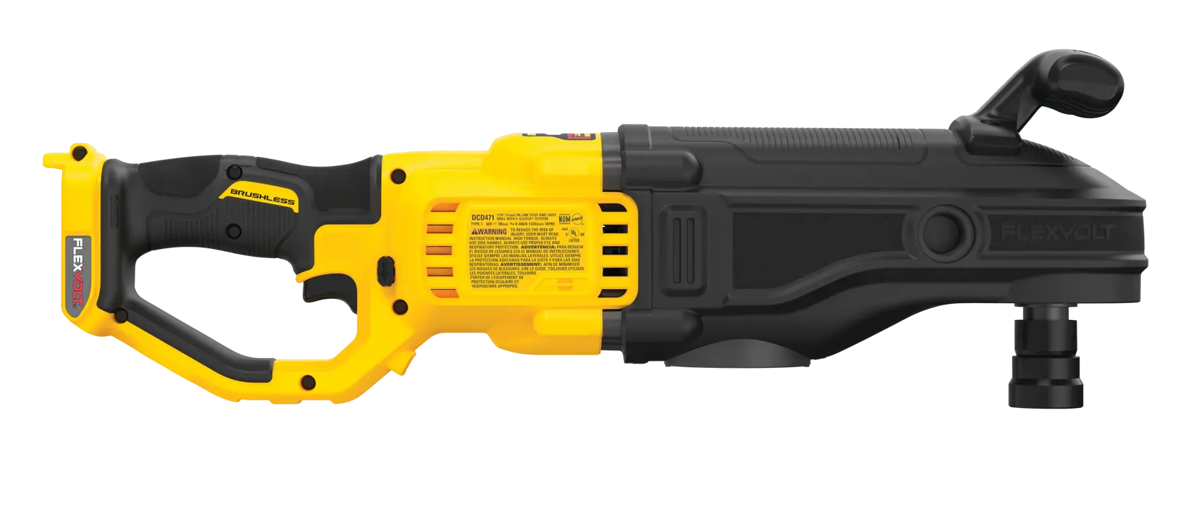 DEWALT® FLEXVOLT 60V MAX* Brushless Cordless 7/16-in. (11mm) Quick-Change Stud and Joist Drill with E-Clutch System (Tool Only) thumbnail 4