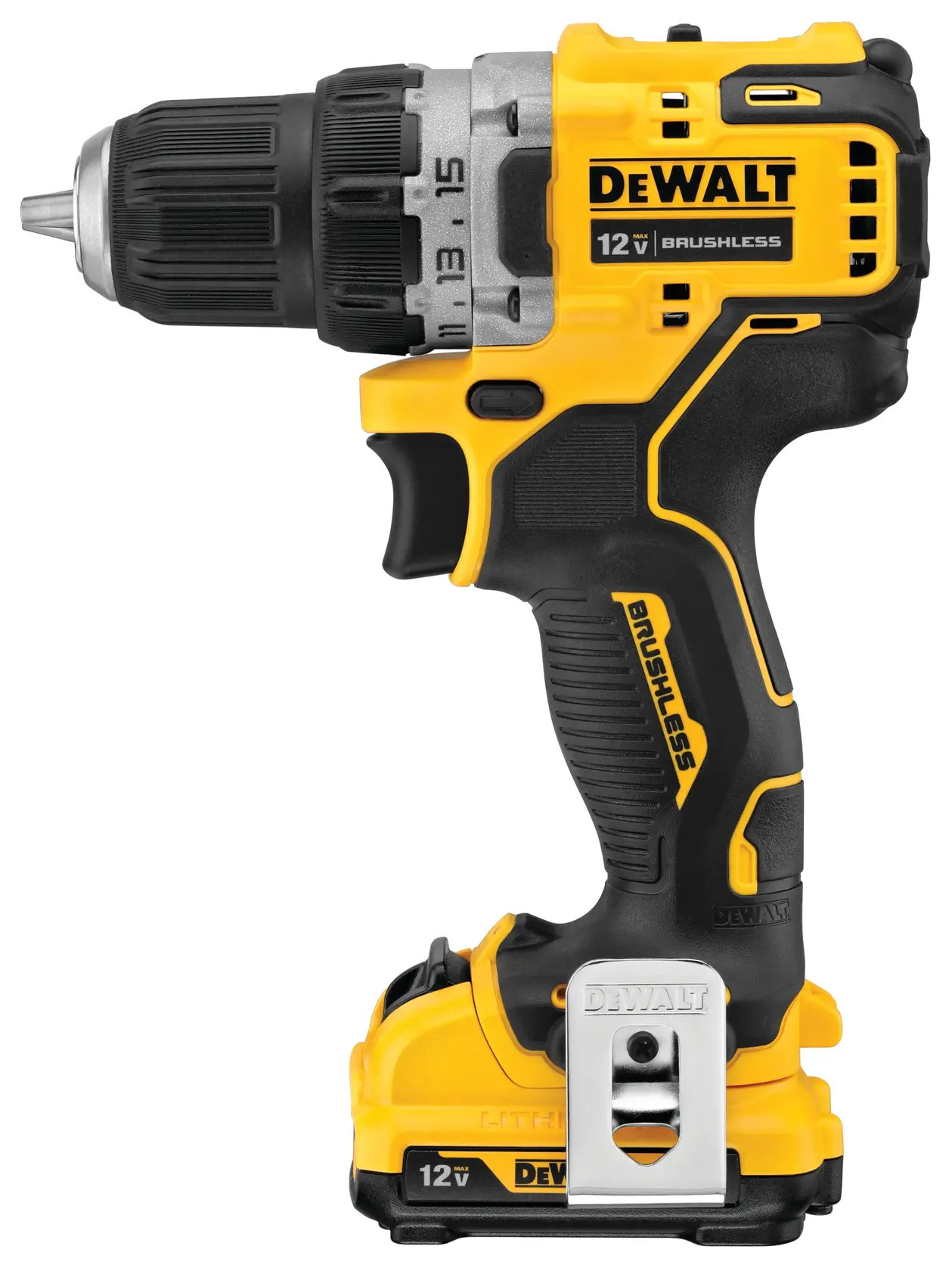 DEWALT® 12V MAX* XTREME Cordless Brushless 3/8 in Drill Driver Kit (2) Lithium Ion Batteries with Charger