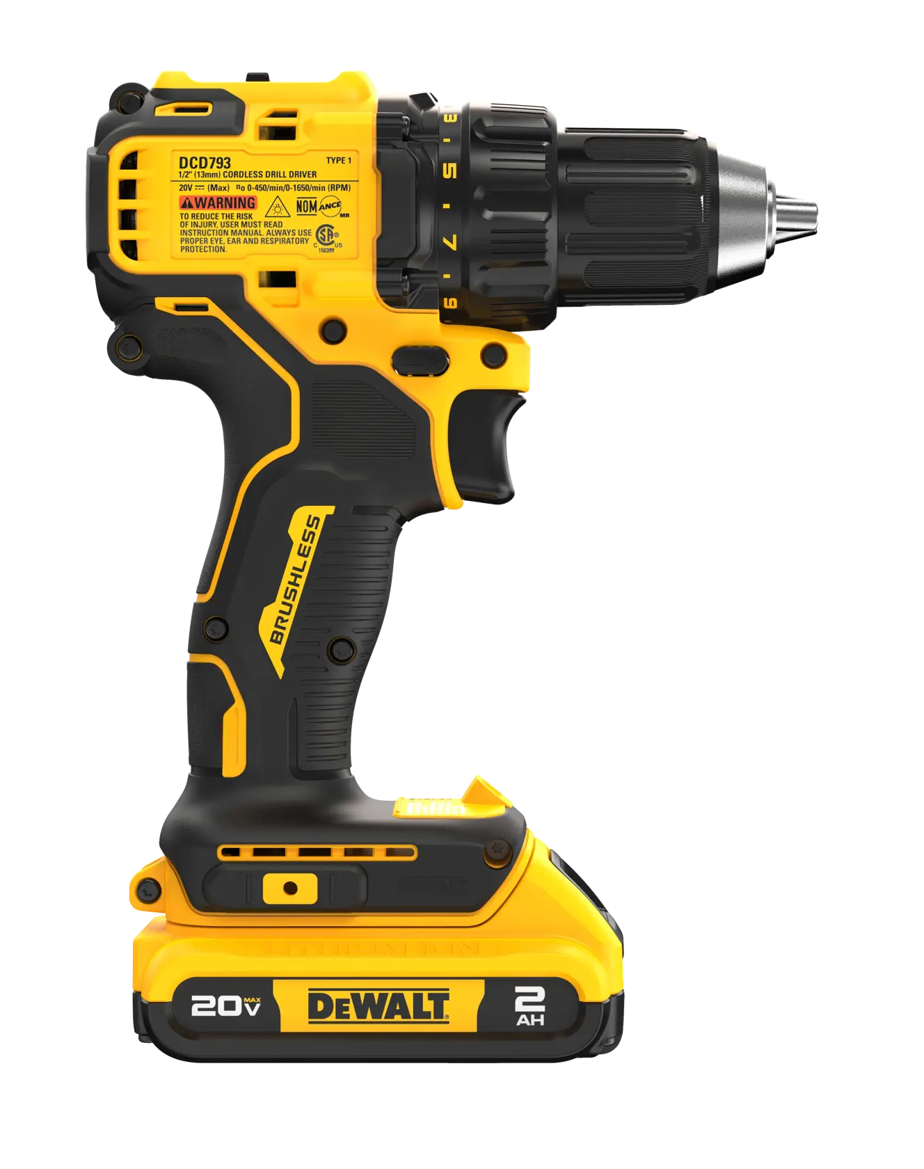 DEWALT® 20V MAX* Brushless Cordless 1/2-in. Drill/Driver Kit thumbnail 4