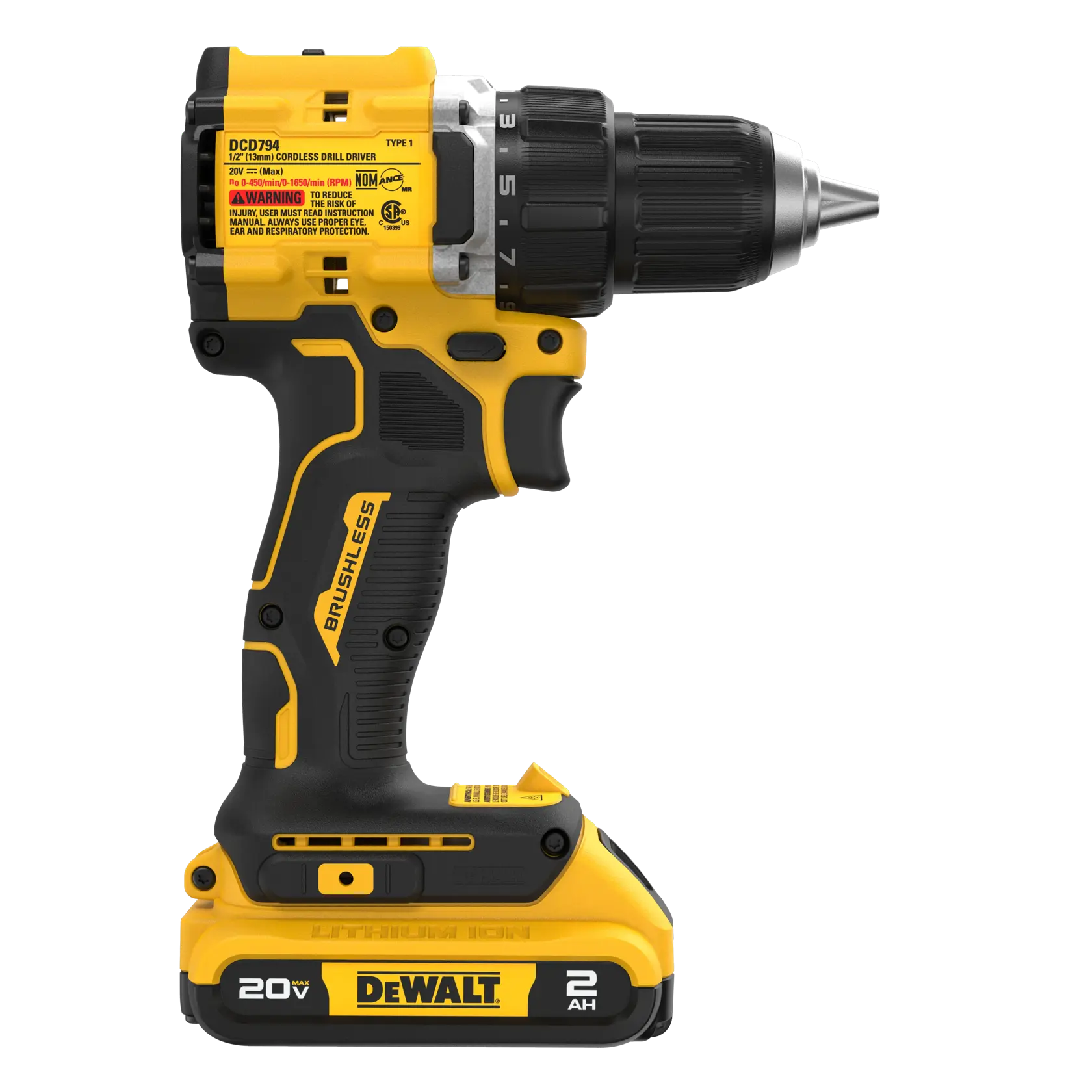 DEWALT® ATOMIC™ 20V MAX* Brushless Cordless 1/2-in. Drill/Driver Kit thumbnail 5