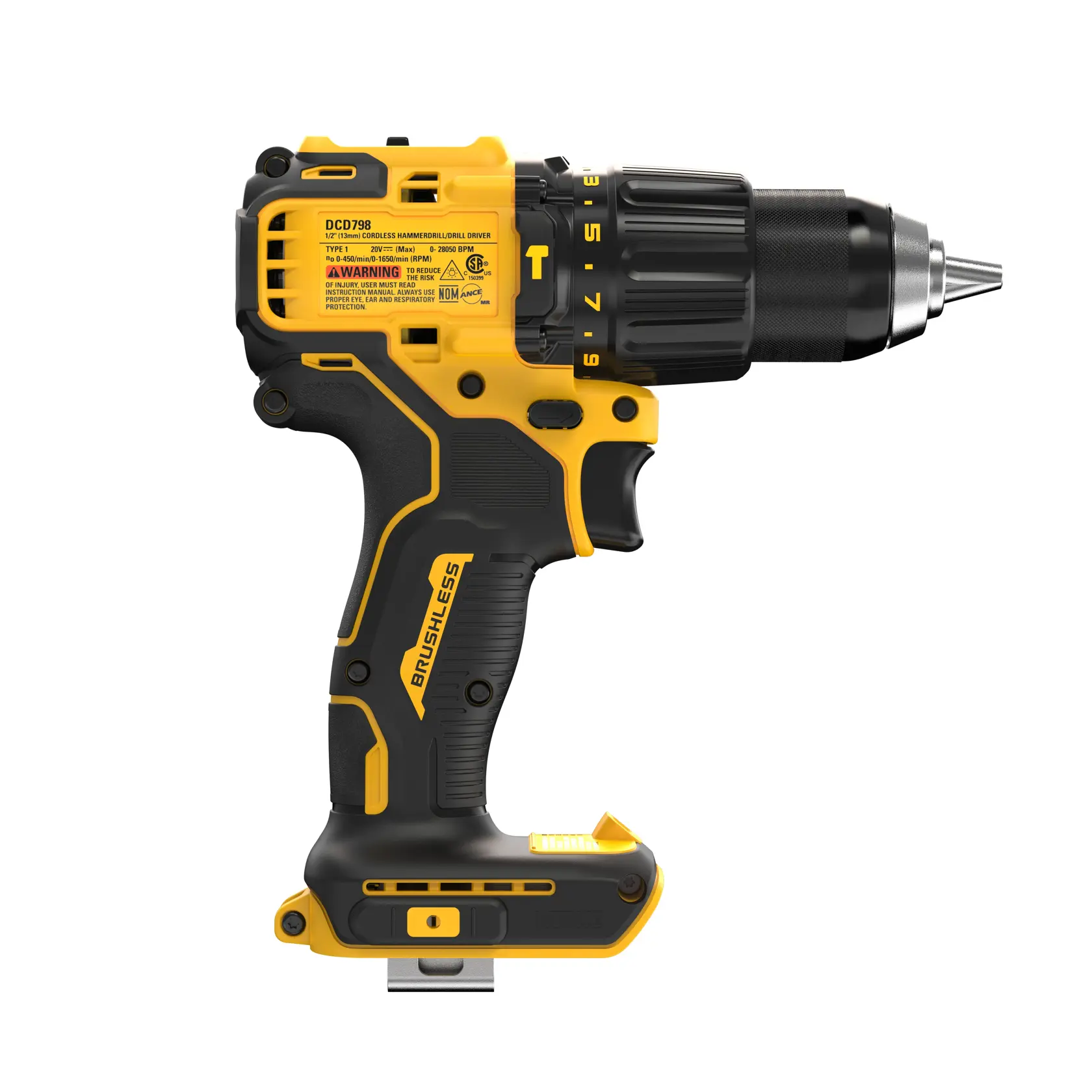 ATOMIC COMPACT SERIES™ 20V MAX 1/2 in. Hammer Drill top view angled (bare tool)