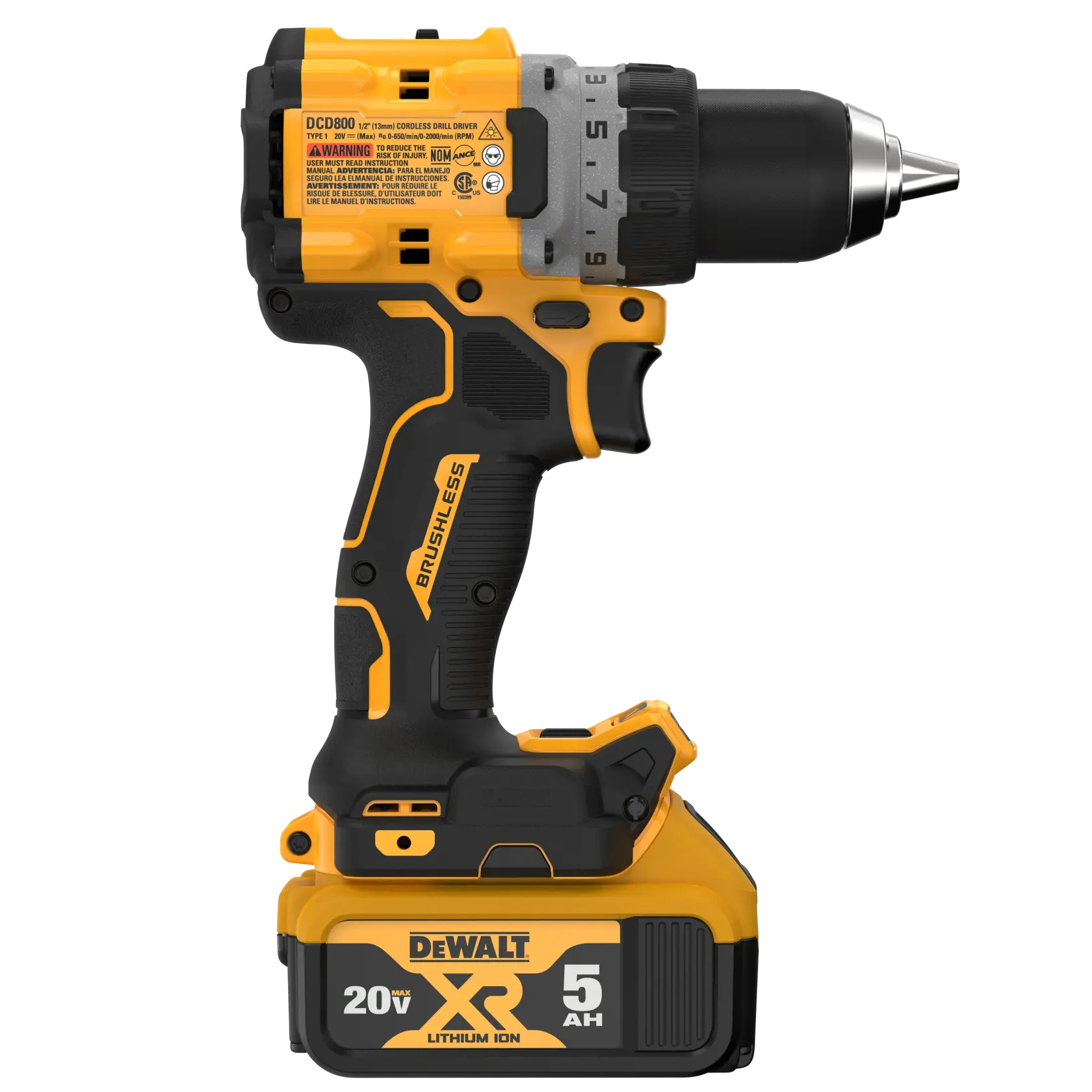 DEWALT® 20V MAX* XR® Brushless Cordless 1/2-in. Drill/Driver Kit thumbnail 4