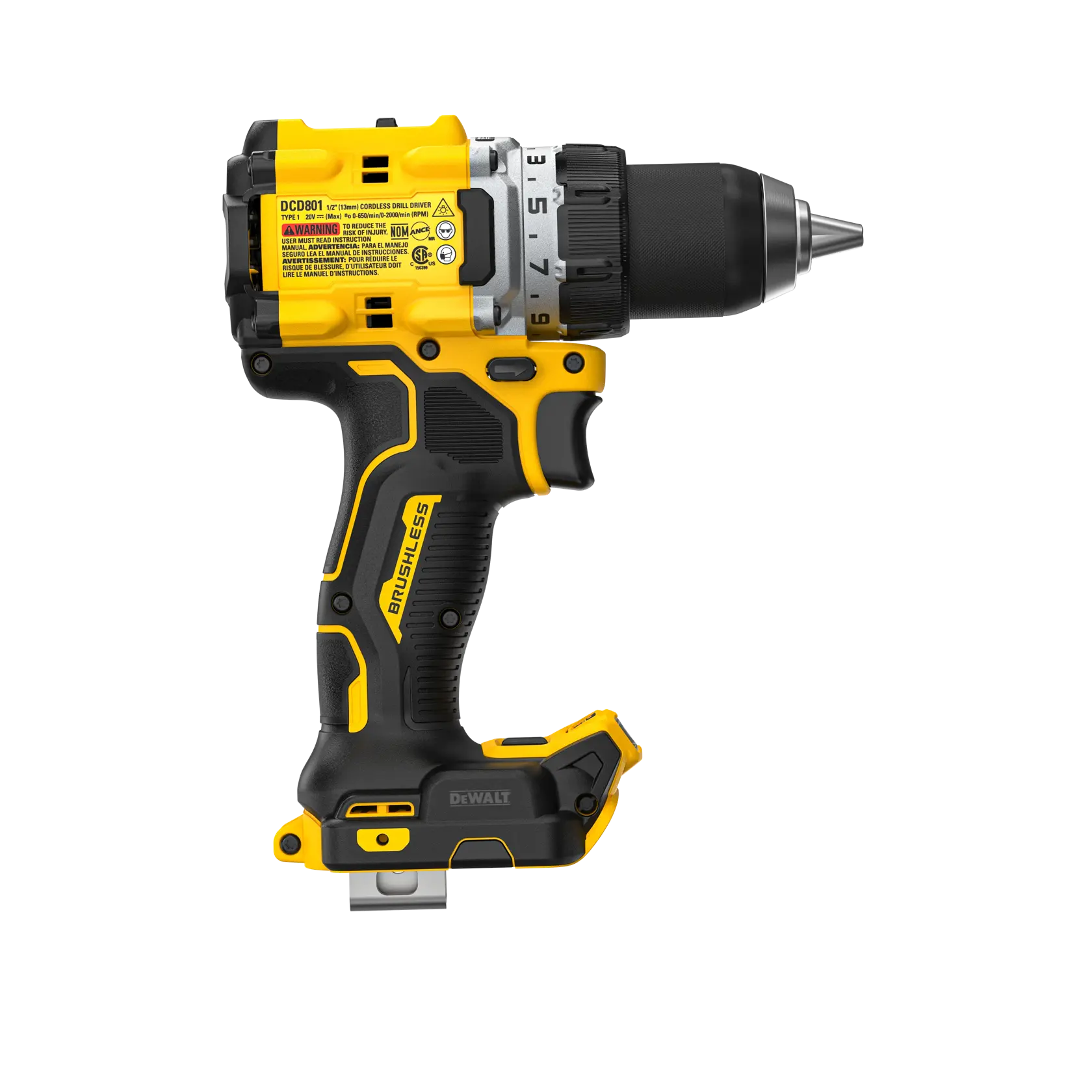 DEWALT 20V MAX* XR® Brushless Cordless 1/2 in. Drill/Driver (Tool Only) thumbnail 3