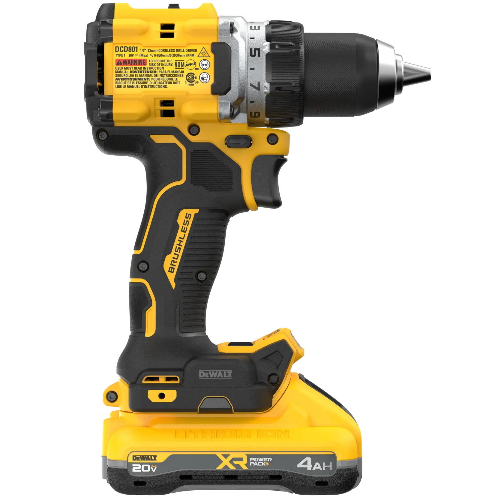 DEWALT® 20V MAX* XR® Brushless Cordless 1/2-in. Drill/Driver Kit thumbnail 4
