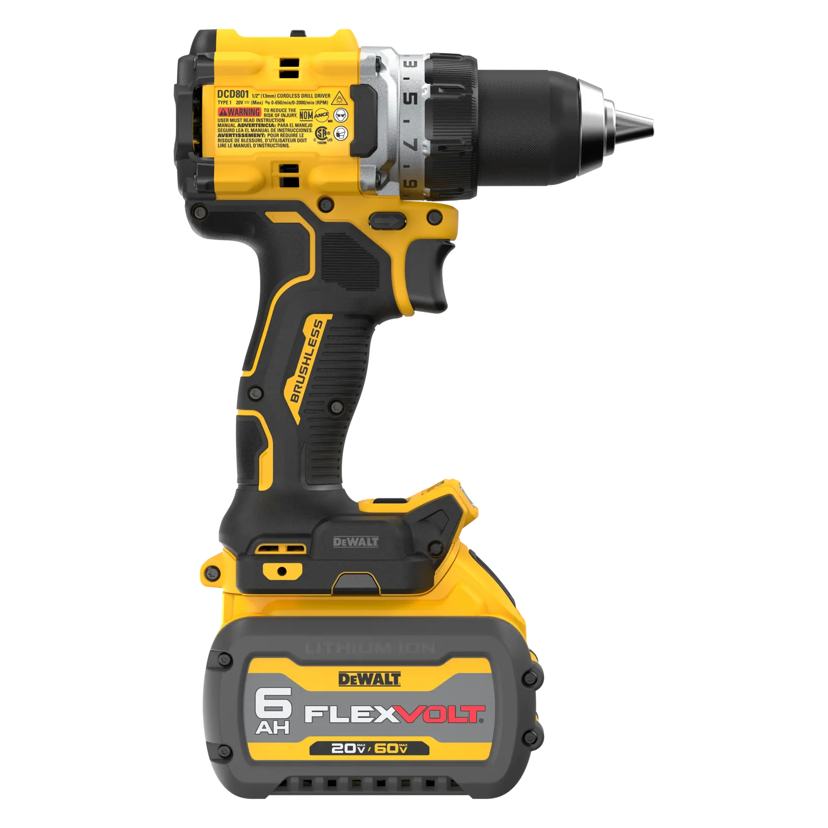 DEWALT® 20V MAX* XR® 1/2-in. Drill/Driver Kit With 6AH FLEXVOLT® Battery thumbnail 4