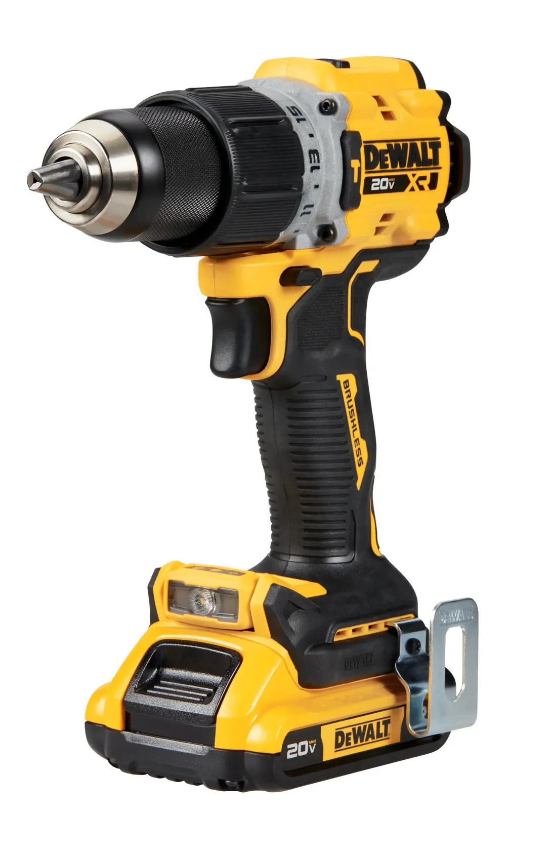 DEWALT® 20V MAX* XTREME™ Cordless Brushless 1/2 in Hammer Drill Kit (2) Lithium Ion Batteries with Charger
