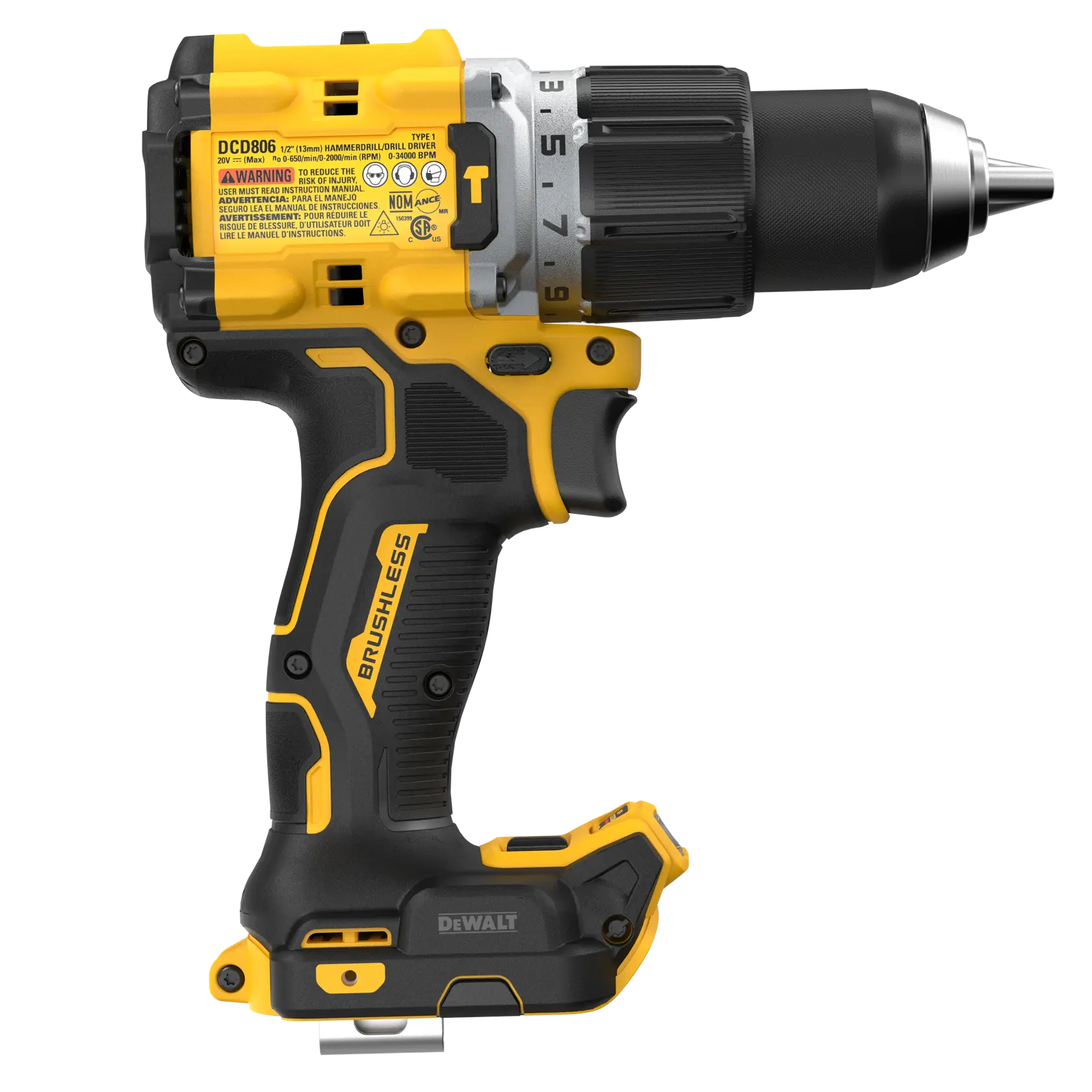 DEWALT® 20V MAX* XR® Brushless Cordless 1/2-in. Hammer Drill (Tool Only) thumbnail 4