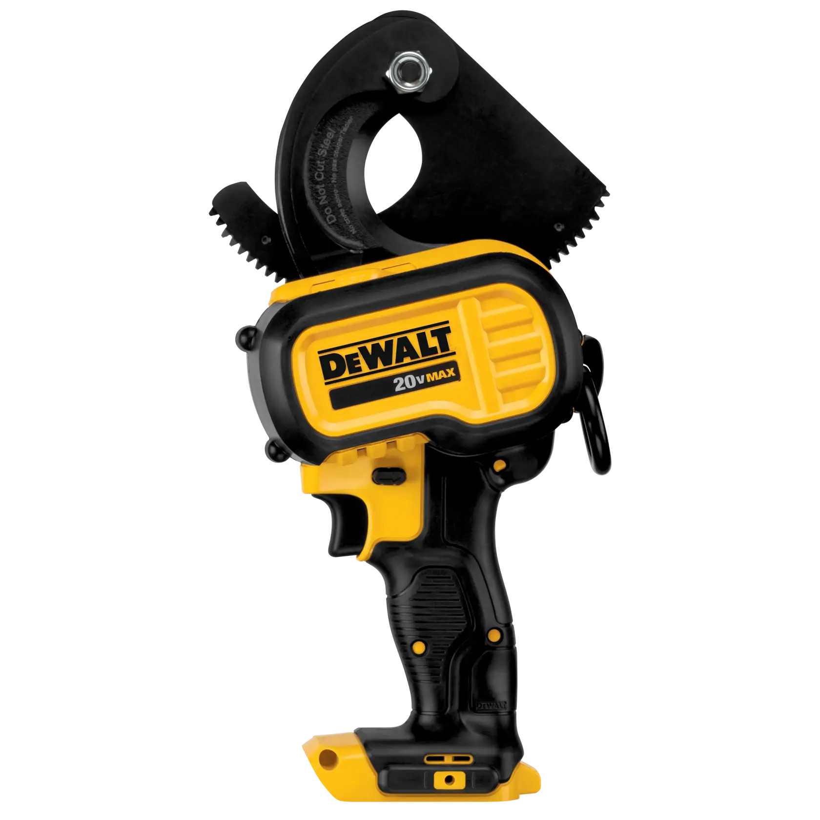 DEWALT Cable Cutter is used to cute cable to length by a tradesman in a electrical room.