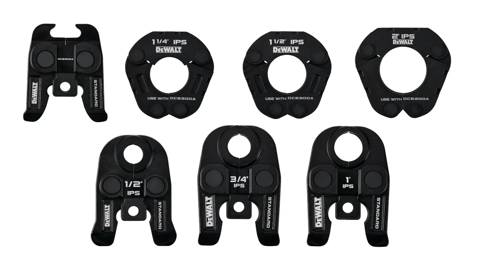 DEWALT® 1/2 in to 2 in Standard IPS Press Jaws and Rings Kit