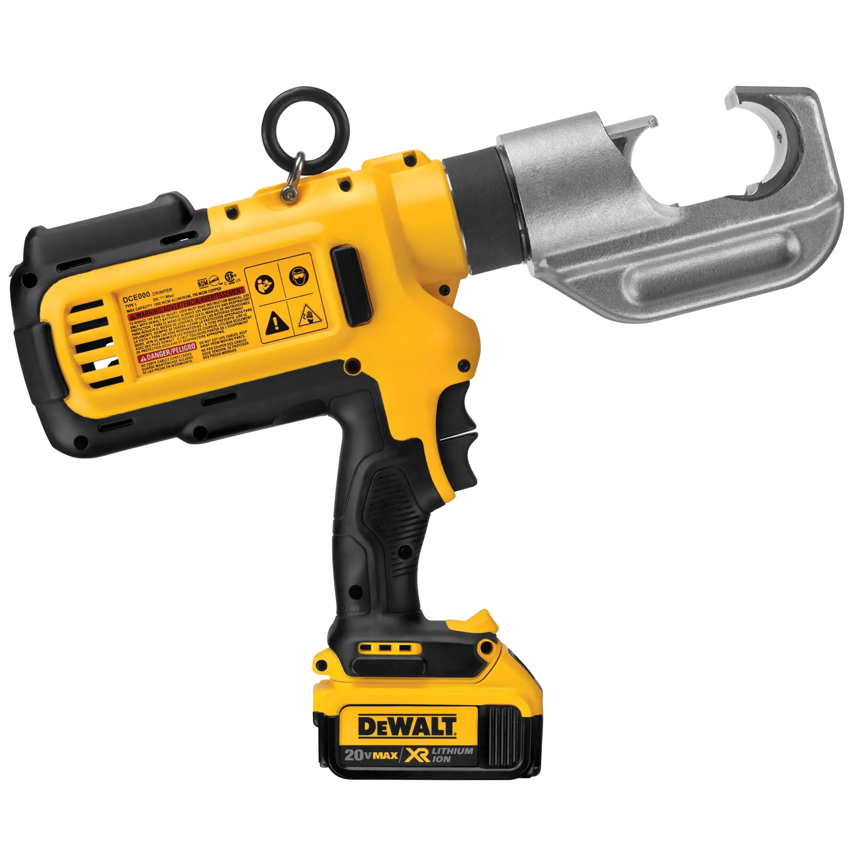 DEWALT® 20V MAX* Cordless Died Cable Crimping Tool with (4) 5.0 Ah Batteries and Charger