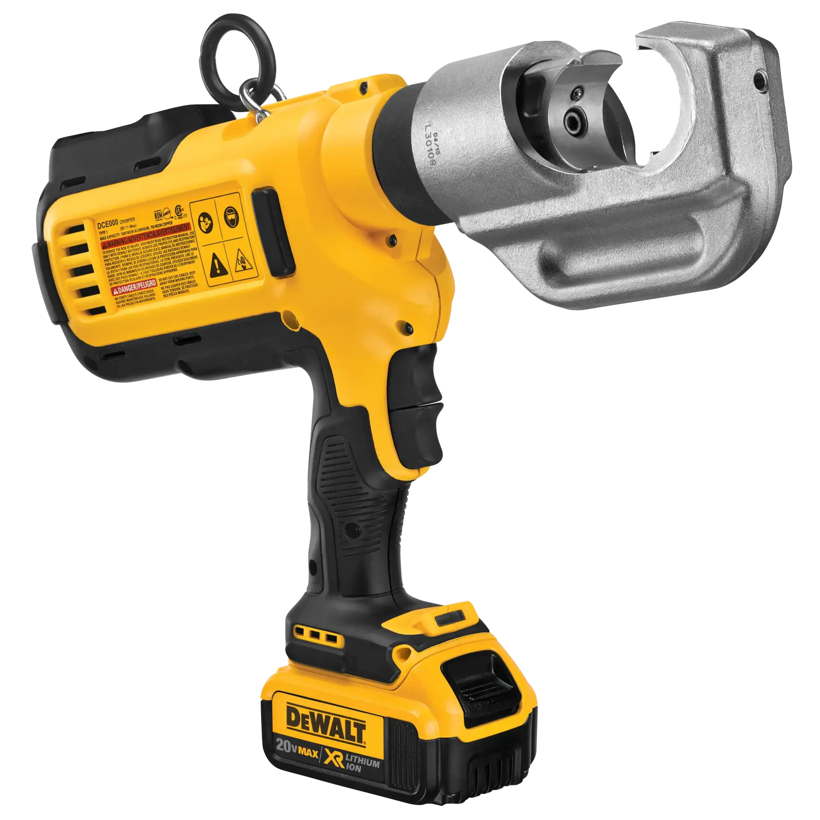 DEWALT® 20V MAX* Cordless Died Cable Crimping Tool with (4) 5.0 Ah Batteries and Charger thumbnail 4