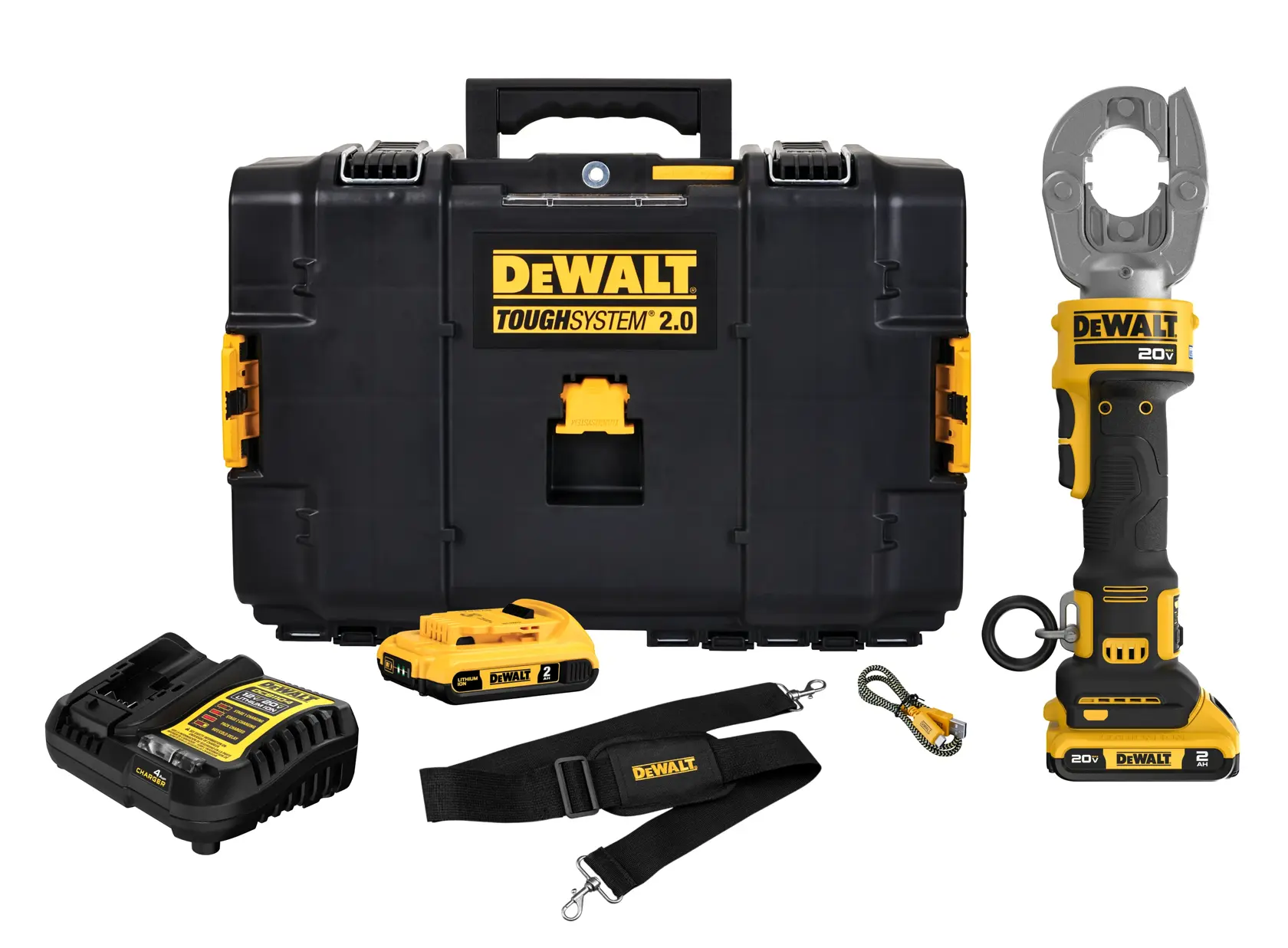 DEWALT Compact Died Crimping Tool kit image on white background. 