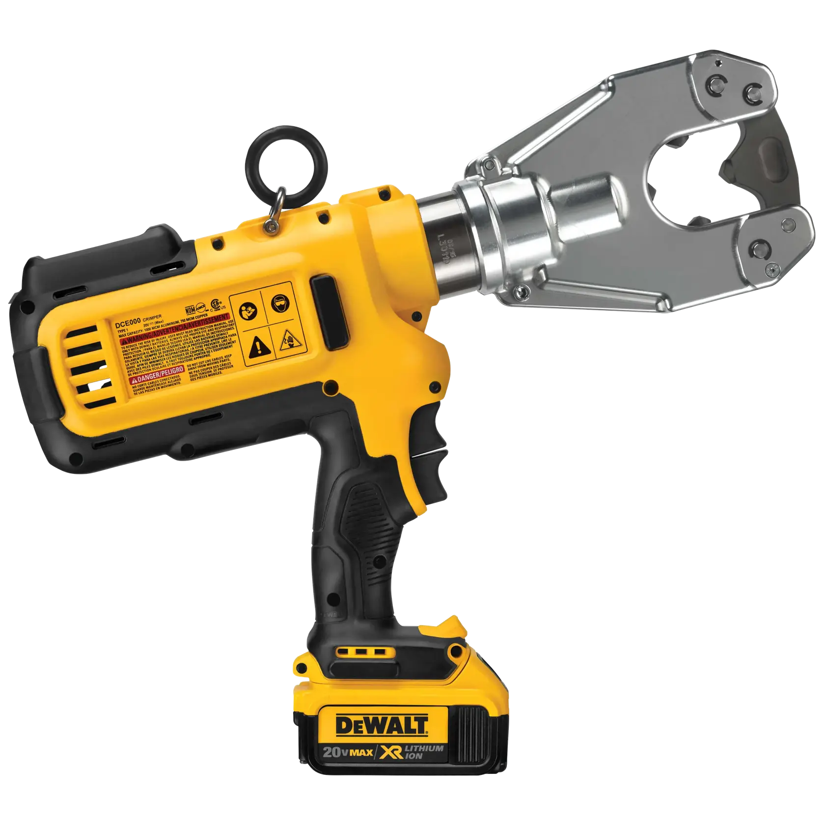 DEWALT® 20V MAX* Cordless Dieless Cable Crimping Tool with (4) 5.0 Ah Batteries and Charger