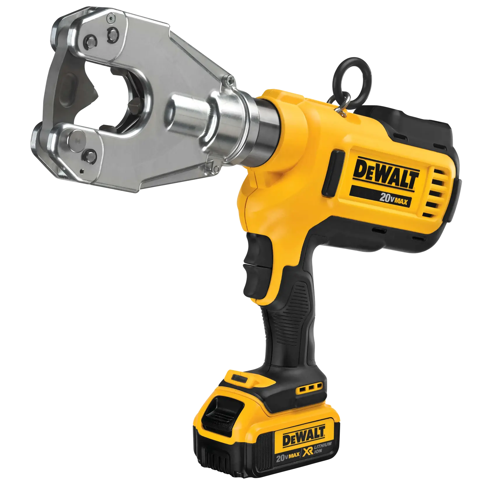 DEWALT® 20V MAX* Cordless Dieless Cable Crimping Tool with (4) 5.0 Ah Batteries and Charger
