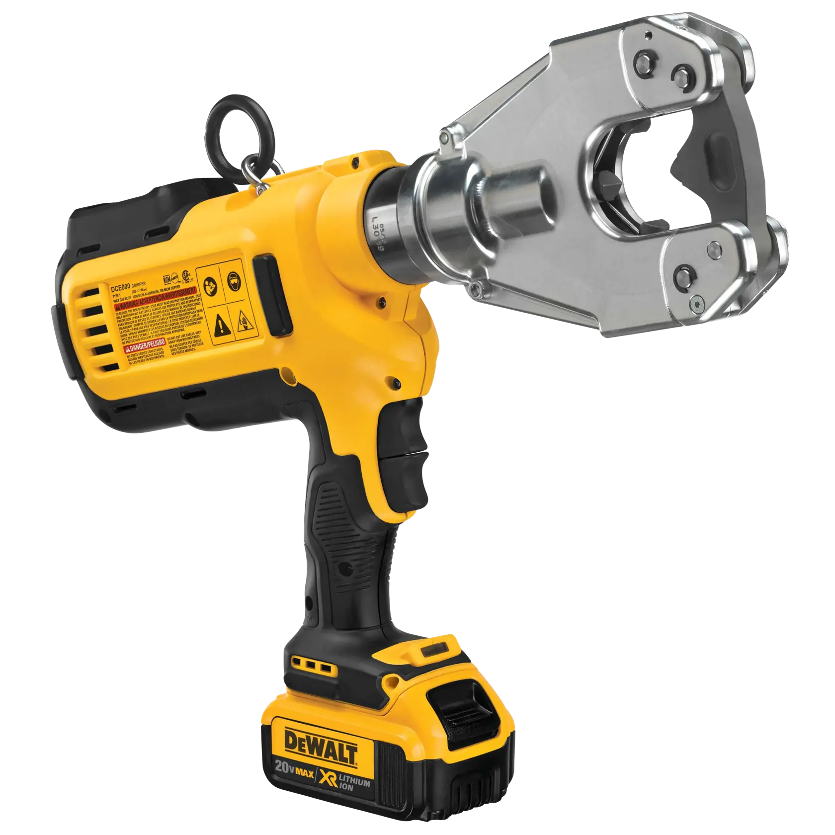 DEWALT® 20V MAX* Cordless Dieless Cable Crimping Tool with (4) 5.0 Ah Batteries and Charger thumbnail 4