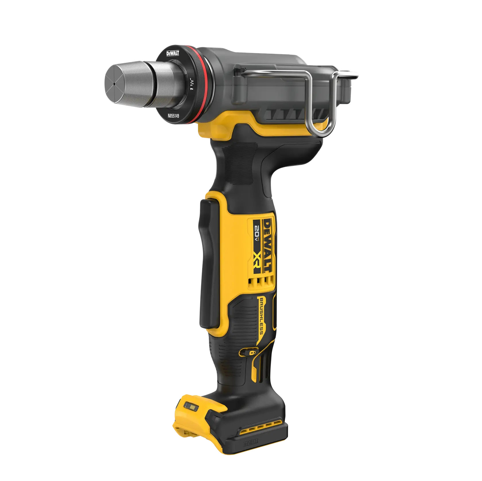 DEWALT 20V MAX* XR 1-1/2“ PEX Expander viewed from front