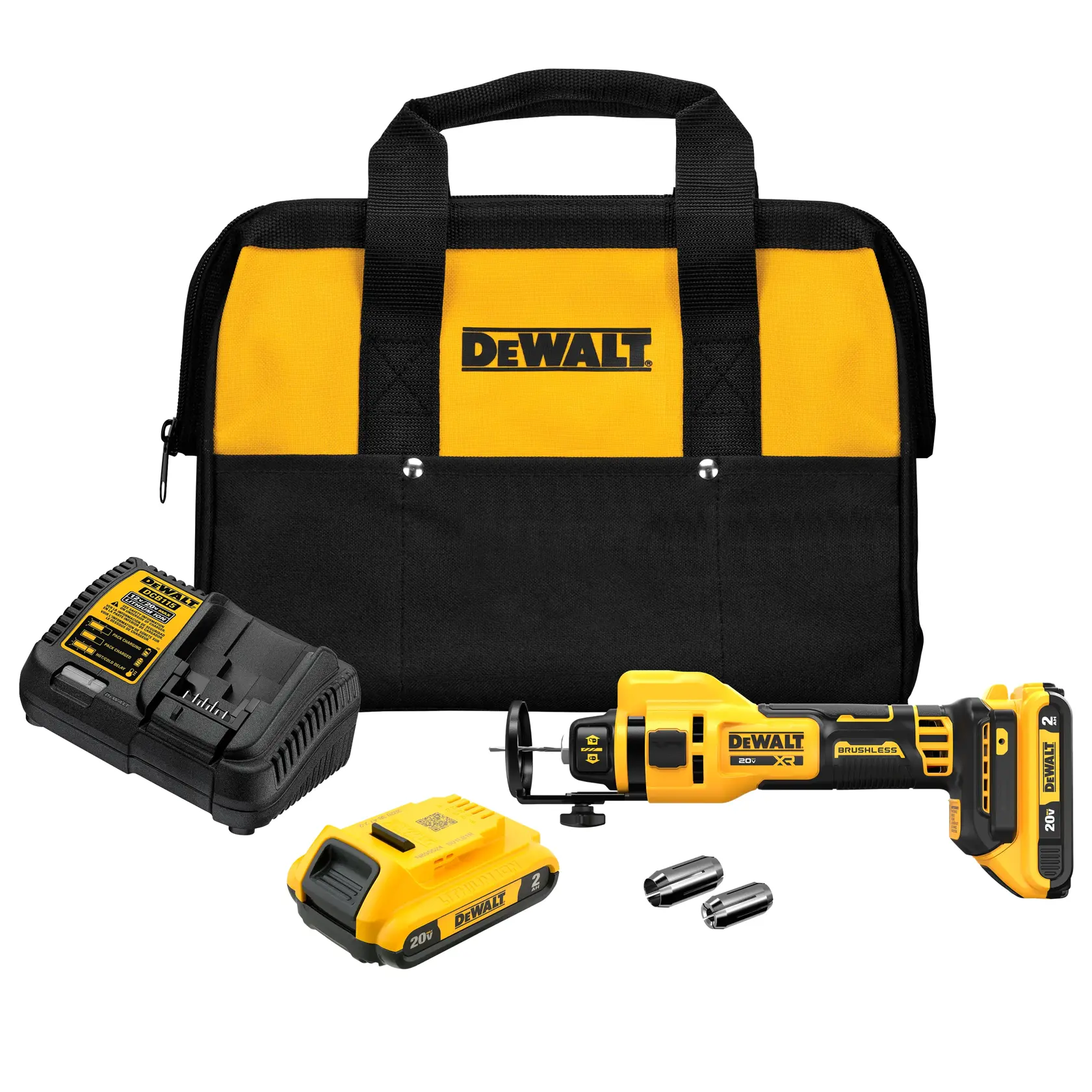 DEWALT Drywall Cut-Out Tool kit image on white background. 