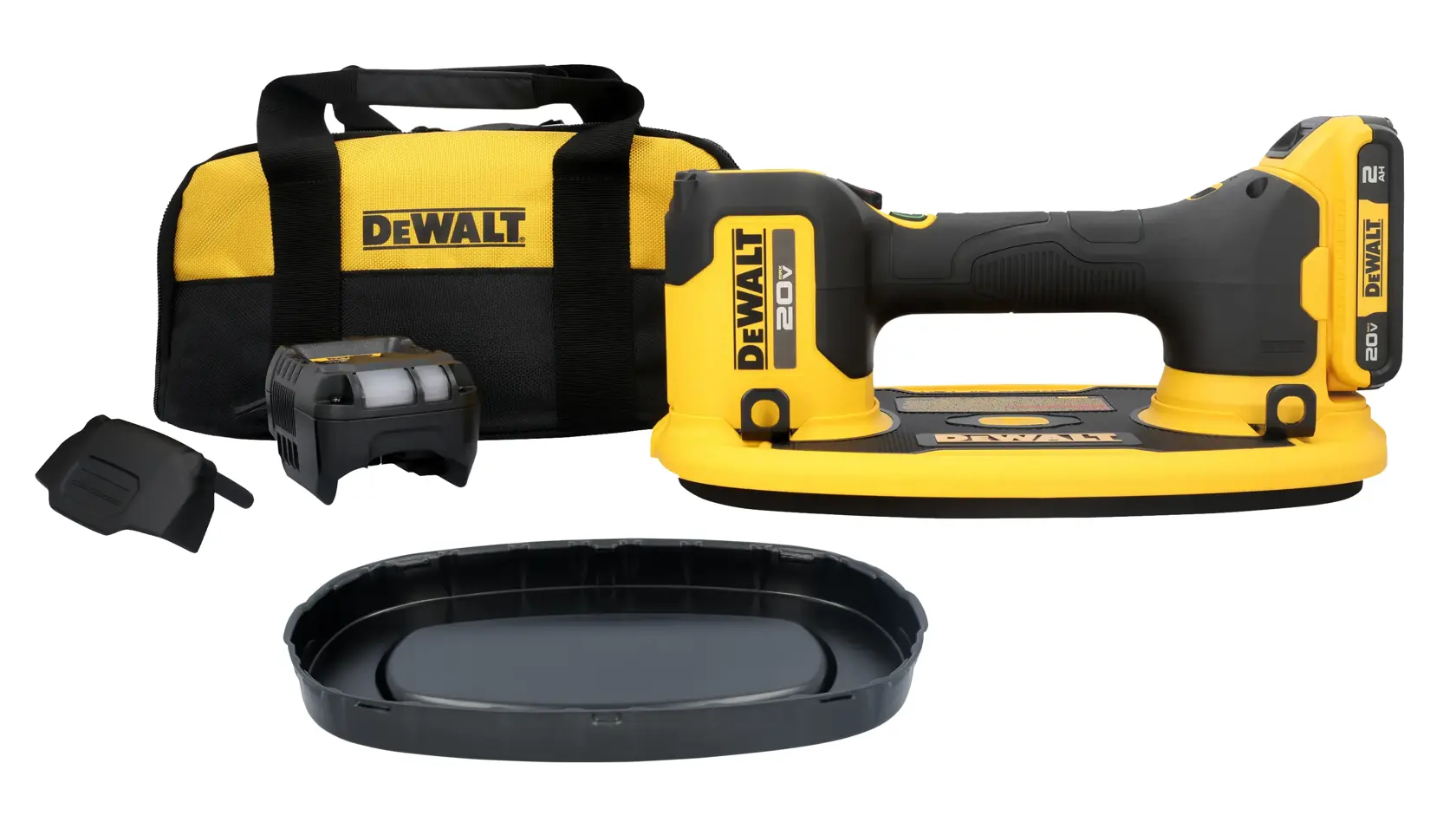 DEWALT® 20V MAX Grabo Lifter Kit on white at a profile view