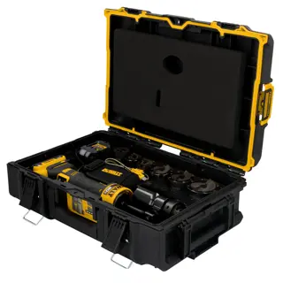 20V Max* Knockout Tool Kit with 1/2“-2“ Punches and Dies in TOUGHSYSTEM Case on white background