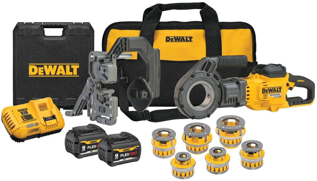 FLEXVOLT 60V MAX Cordless Pipe Threader Kit With Die Heads