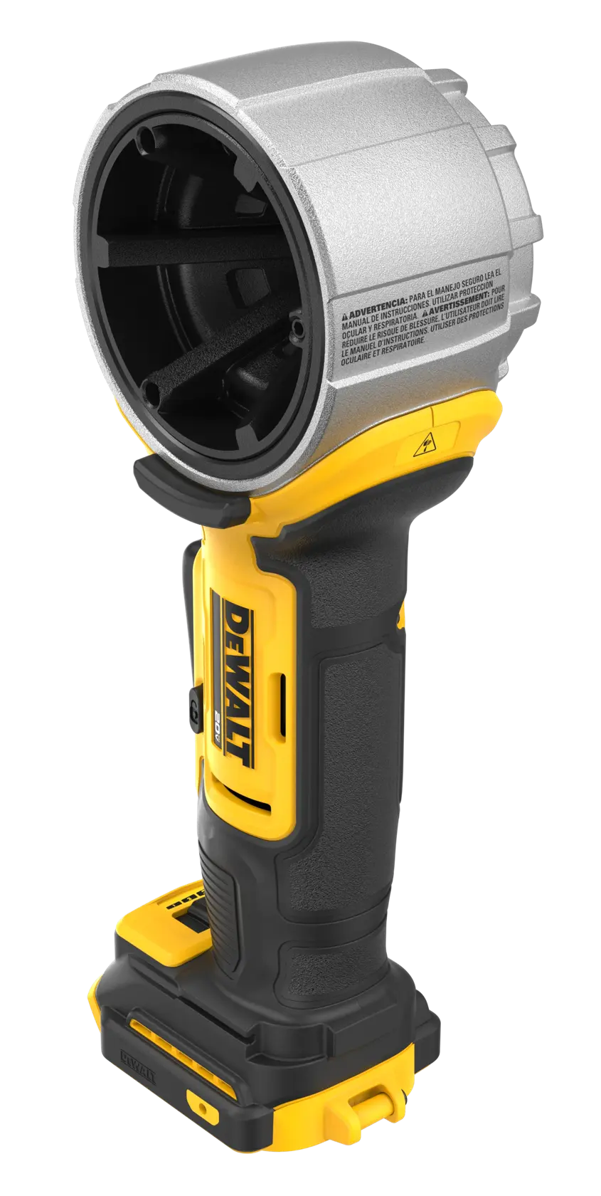 DEWALT Pipe Deburring Tool viewed from top right angle on white background.