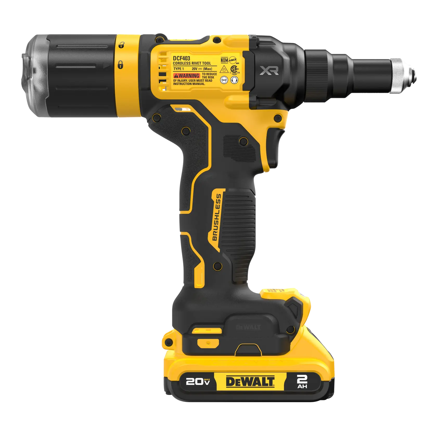 DEWALT® 20V MAX* XR® Brushless Cordless 3/16-in. Rivet Tool Kit thumbnail 4