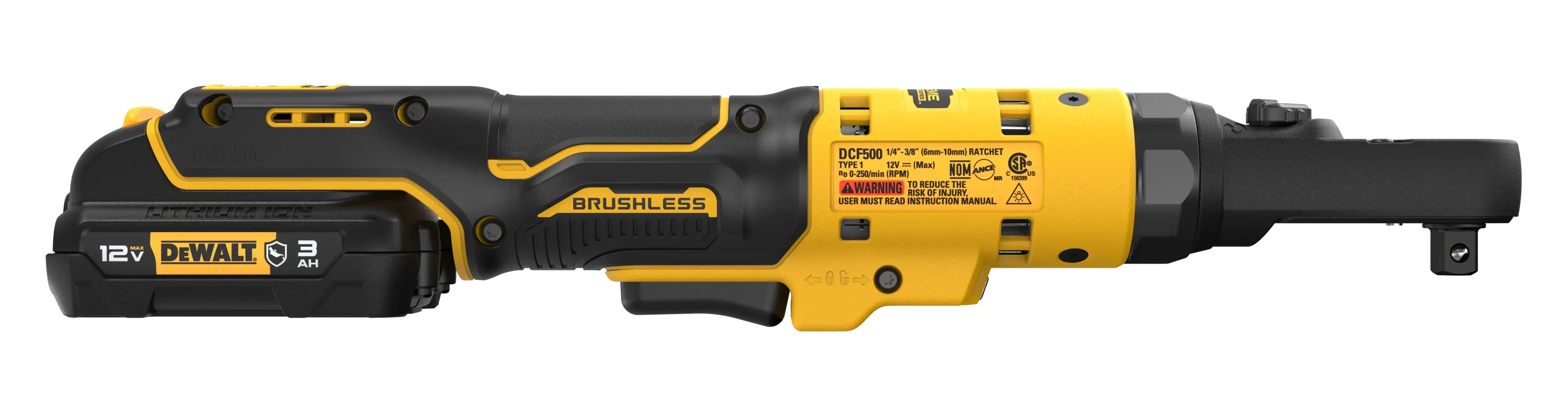 DEWALT® XTREME™ 12V MAX* BRUSHLESS CORDLESS 3/8-in. & 1/4-in. SEALED HEAD RATCHET KIT thumbnail 4