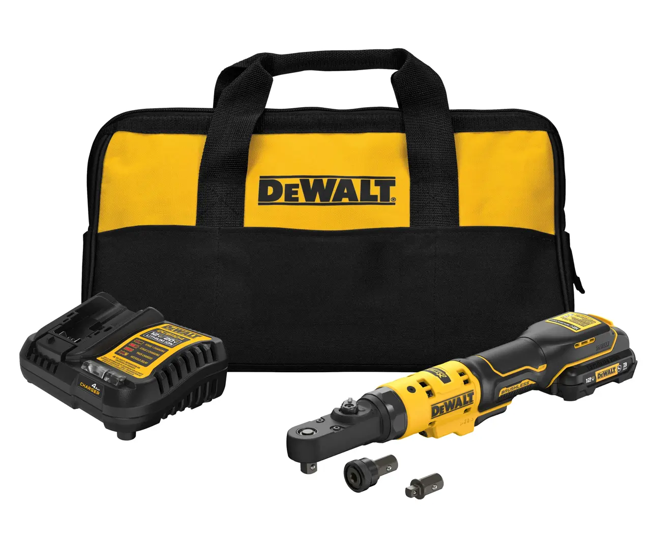 12V MAX Brushless Cordless 3/8-in & 1/4-in Sealed Head Ratchet with (1) 3.0Ah Battery