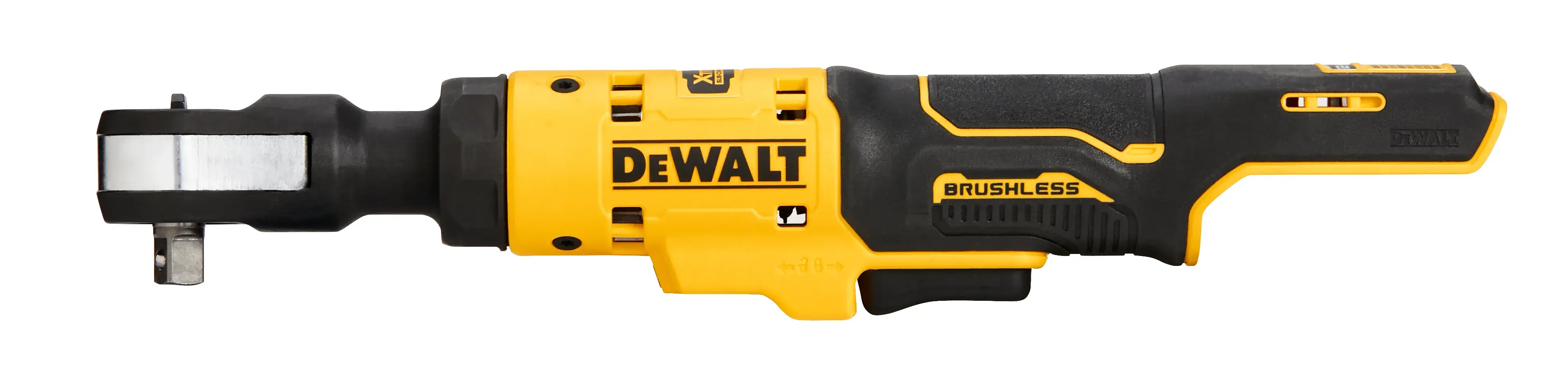 Person using XTREME(™) 12V MAX Brushless 3/8 inch Ratchet in tight space: 60 ft-lbs MAX TORQUE