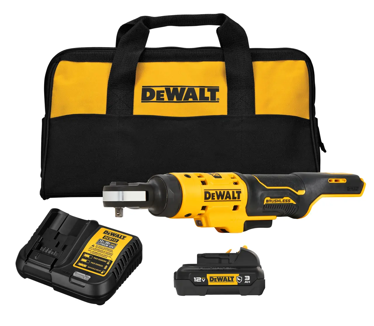 12V MAX Brushless 1/4-in Ratchet with (1) 3.0Ah Battery