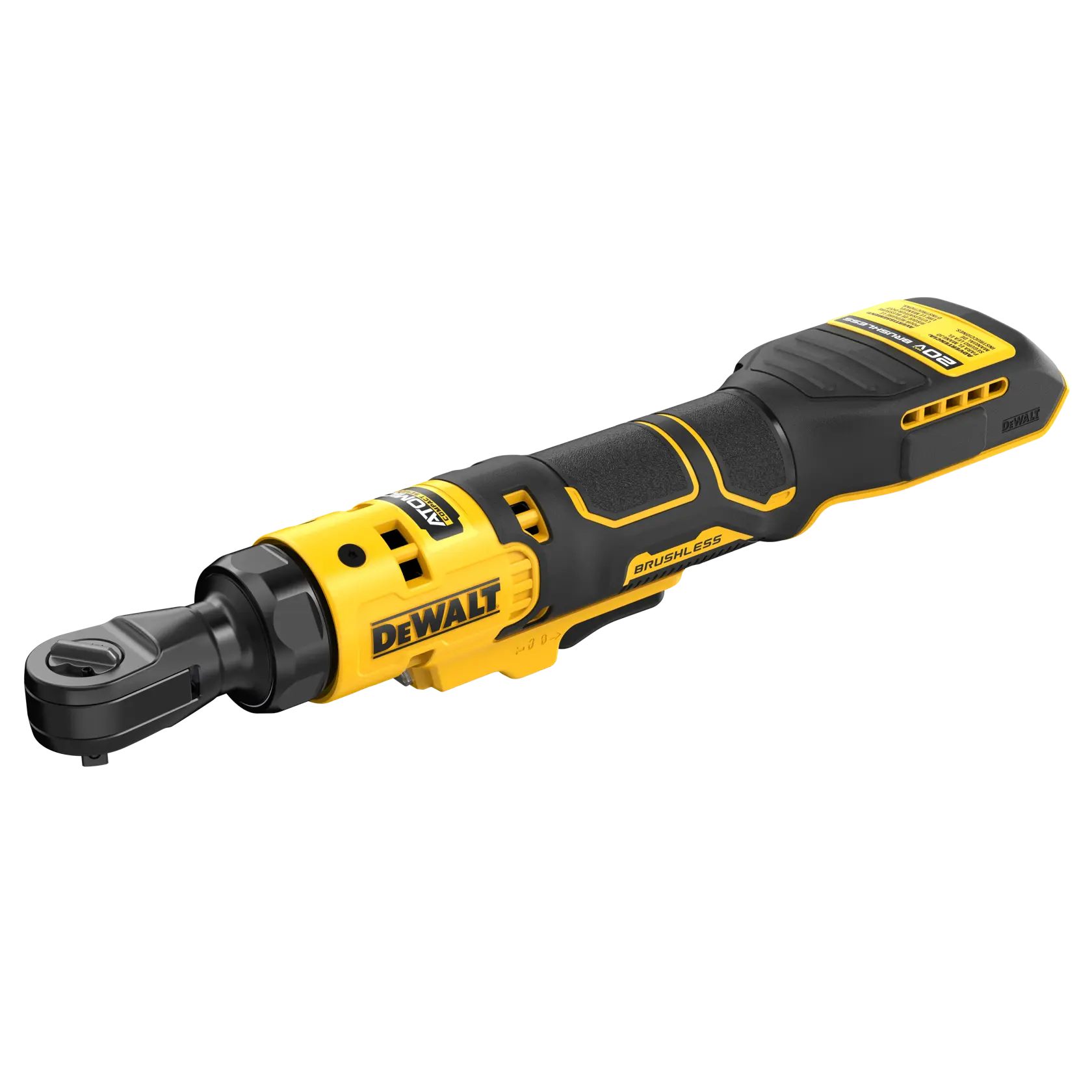 DEWALT ratchet from the top at a slight angle