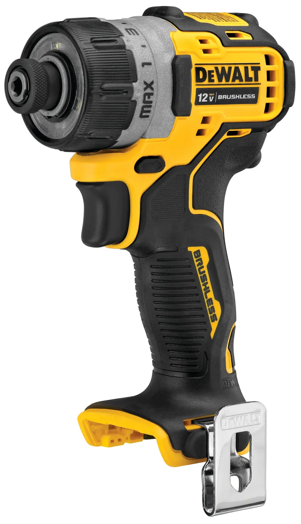 Profile of XTREME brushless cordless screwdriver.