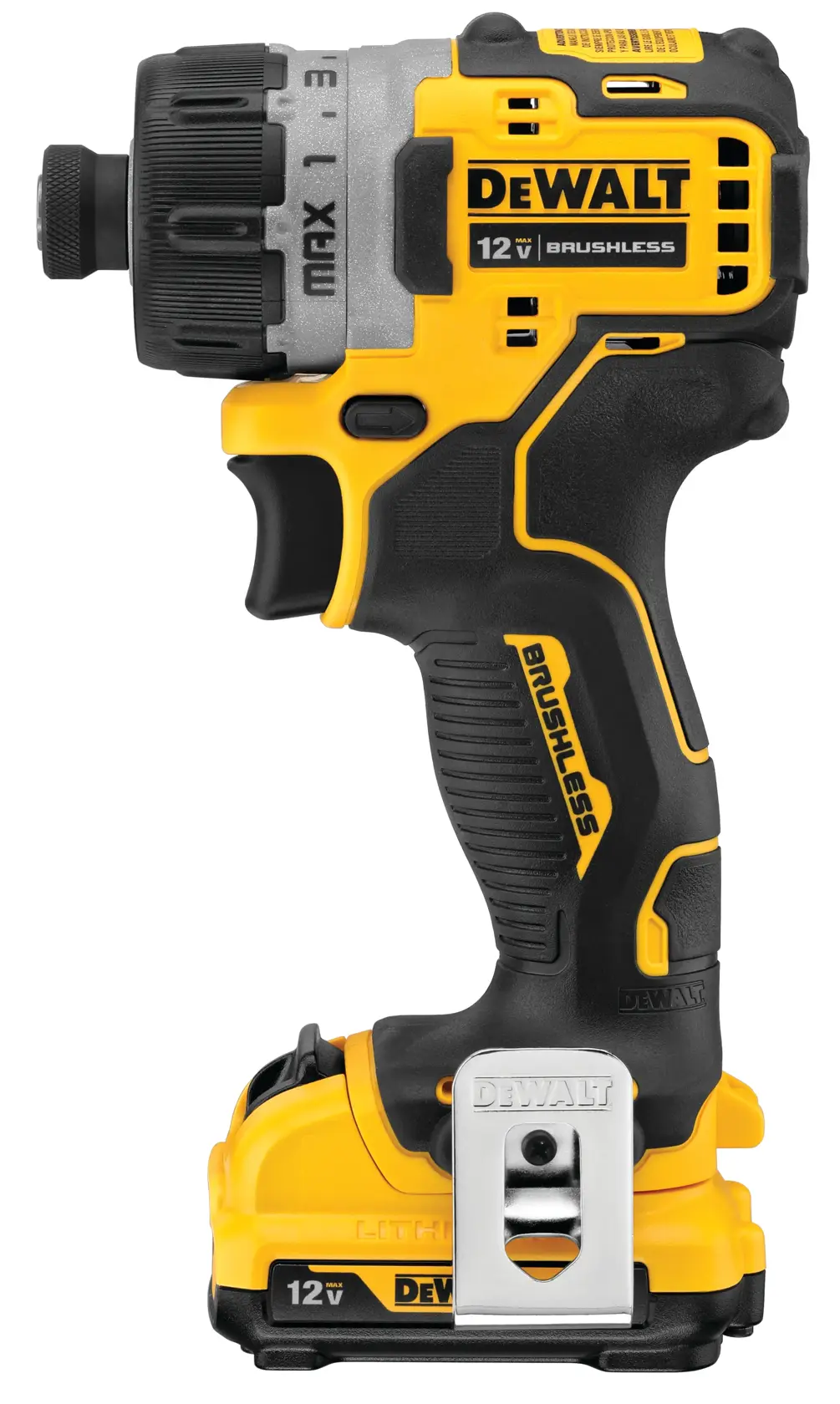 DEWALT® XTREME™ 12V MAX* Brushless Cordless 1/4-in. (6.4mm) Screwdriver with (2) 2.0 Ah Batteries and Charger
