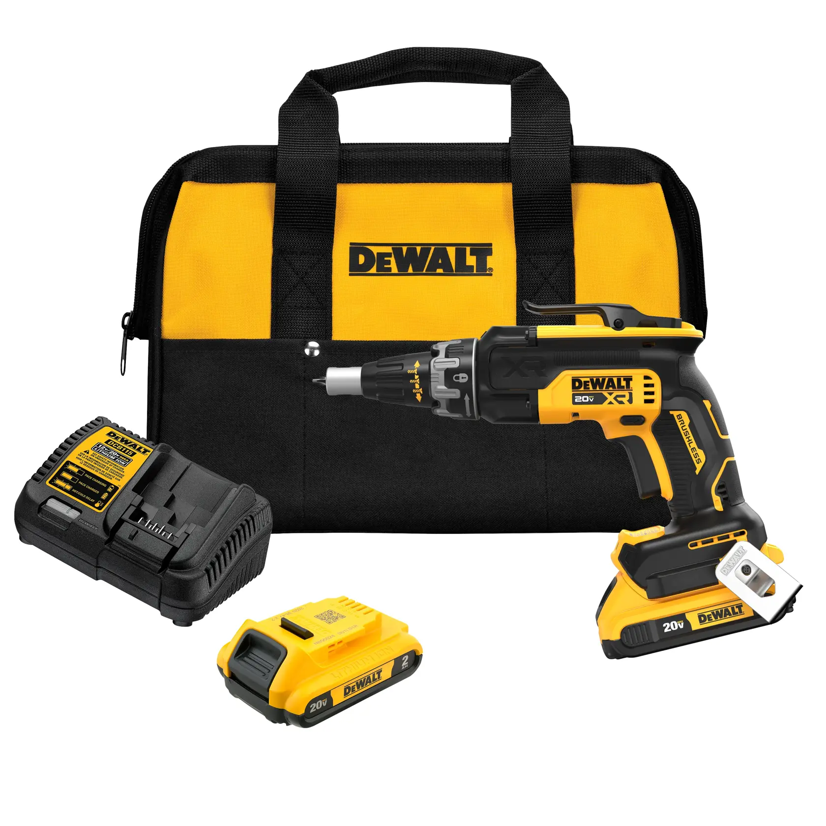 DEWALT Drywall Screwgun kit image on white background. 