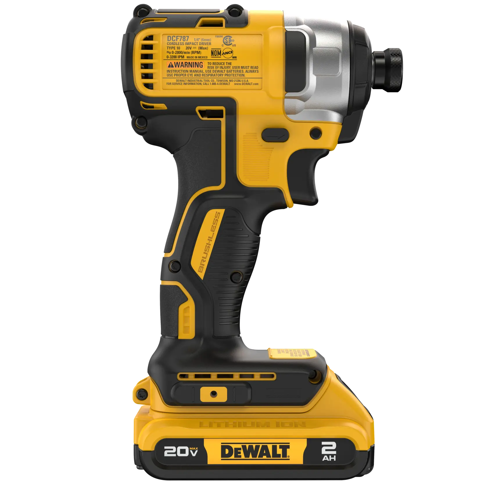 DEWALT 20V MAX* Brushless Cordless 1/4 in Impact Driver Kit thumbnail 4