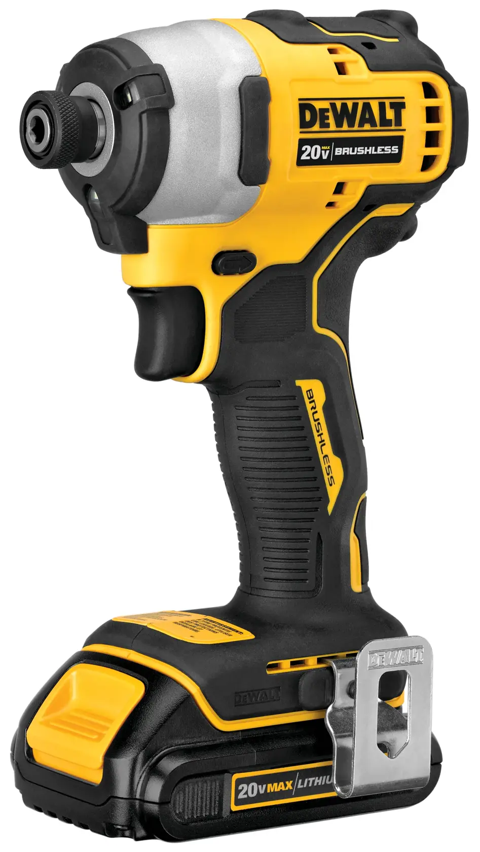 DEWALT® 20V MAX* ATOMIC™ ATOMIC™ Cordless Brushless 1/4-Inch (6.4mm) Impact Driver Drill (2) 1.3 Ah Batteries with Charger thumbnail 2