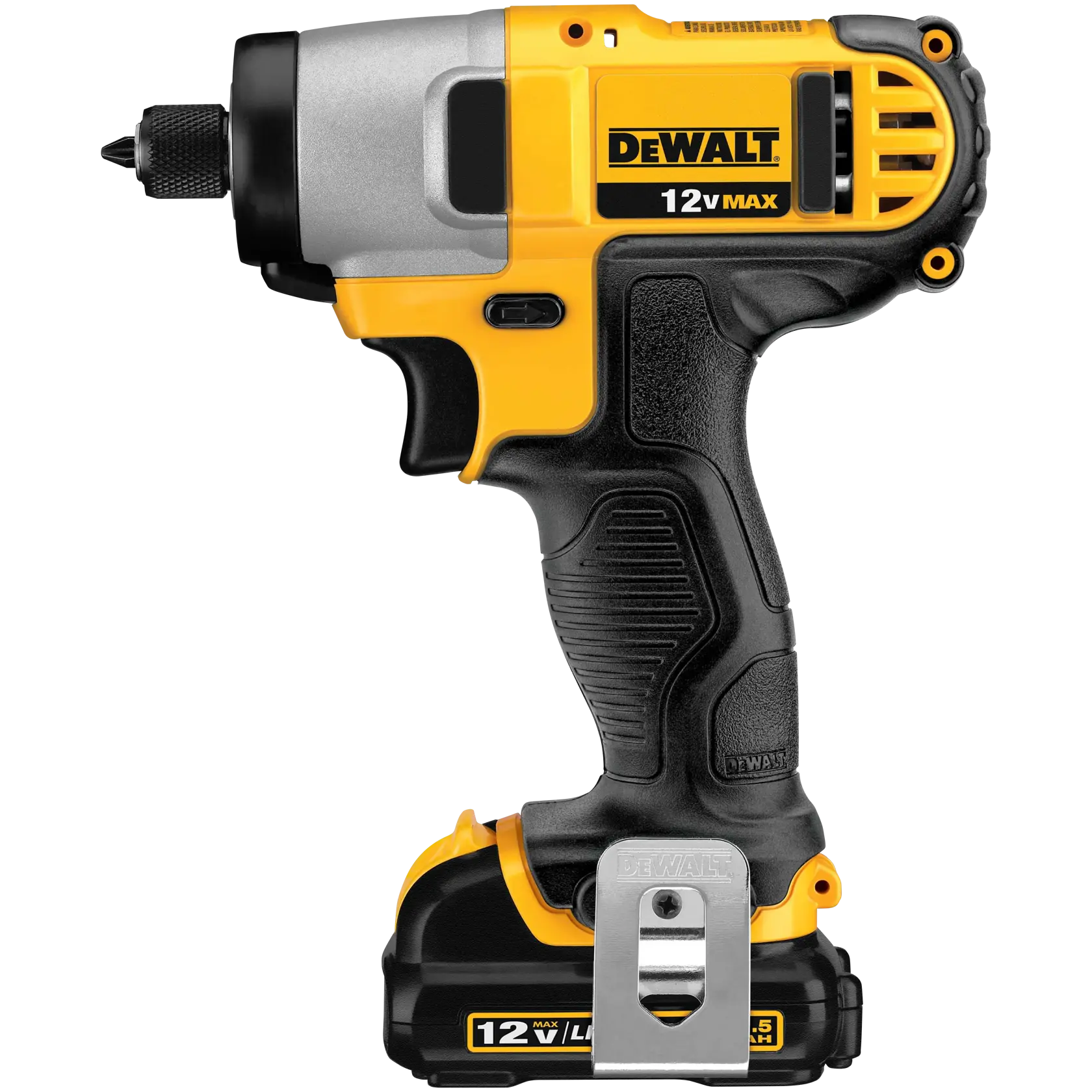 DEWALT 12V MAX* 1/4-Inch (6.4mm) Impact Driver with (2) 1.5 Ah Batteries and Charger