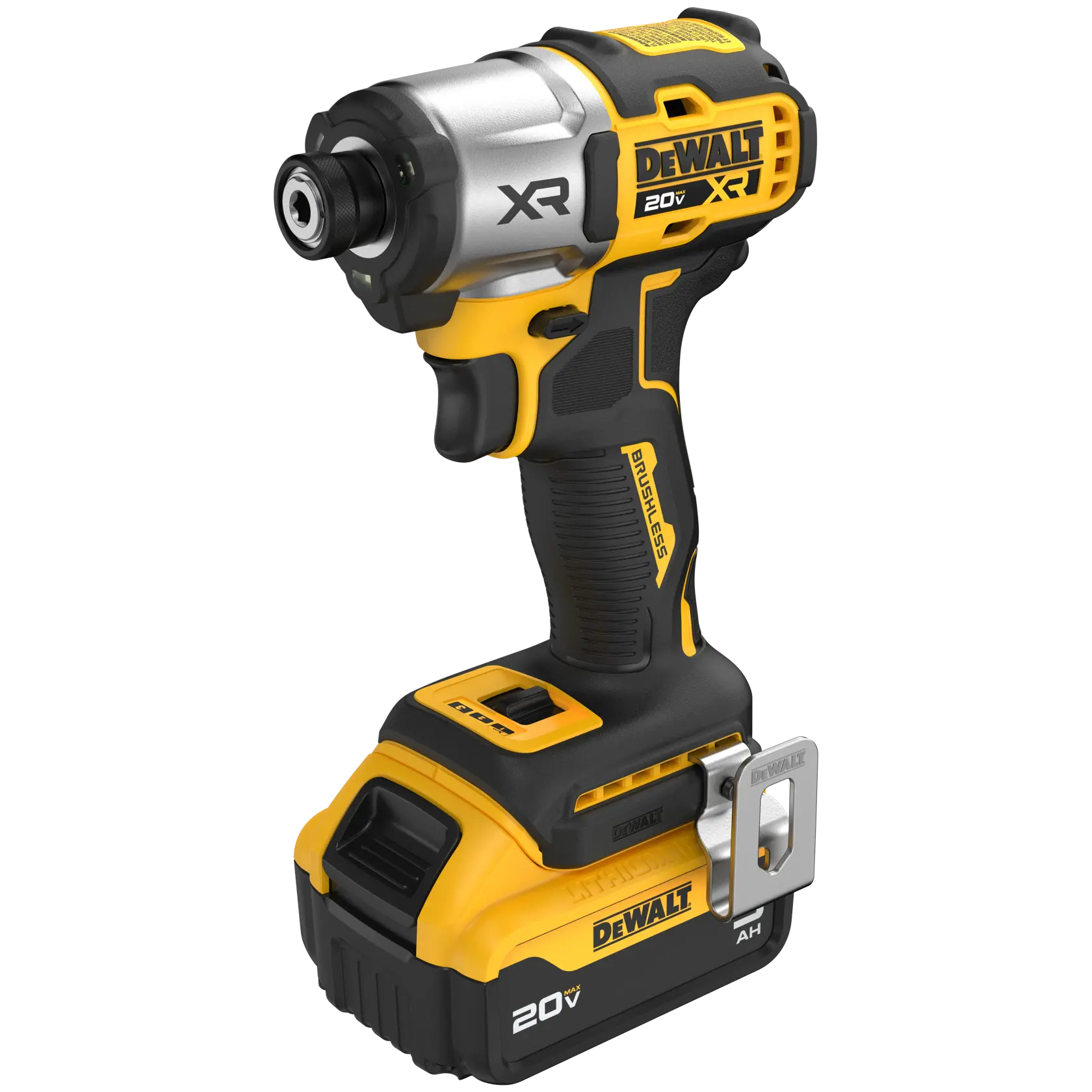 20V MAX XR(®) 3-Speed Impact Driver top side angled