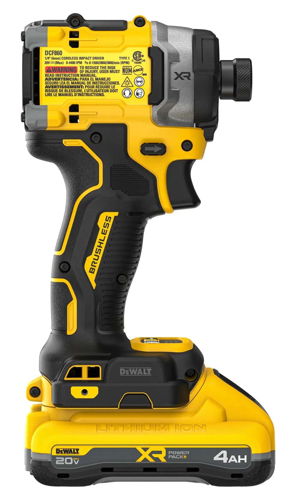 DEWALT® 20V MAX* XR® Brushless Cordless 3-Speed High Torque 1/4-in. Impact Driver Kit thumbnail 4
