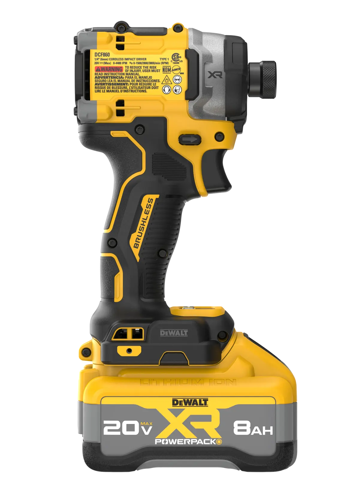 DEWALT® 20V MAX* XR® Brushless Cordless 3-Speed High Torque 1/4-in. Impact Driver Kit thumbnail 4