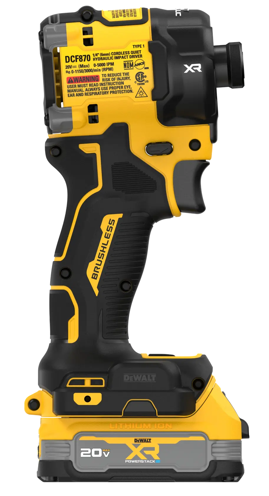 DEWALT® 20V MAX* XR® Brushless Cordless 1/4-in. Quiet Hydraulic Impact Driver Kit thumbnail 4