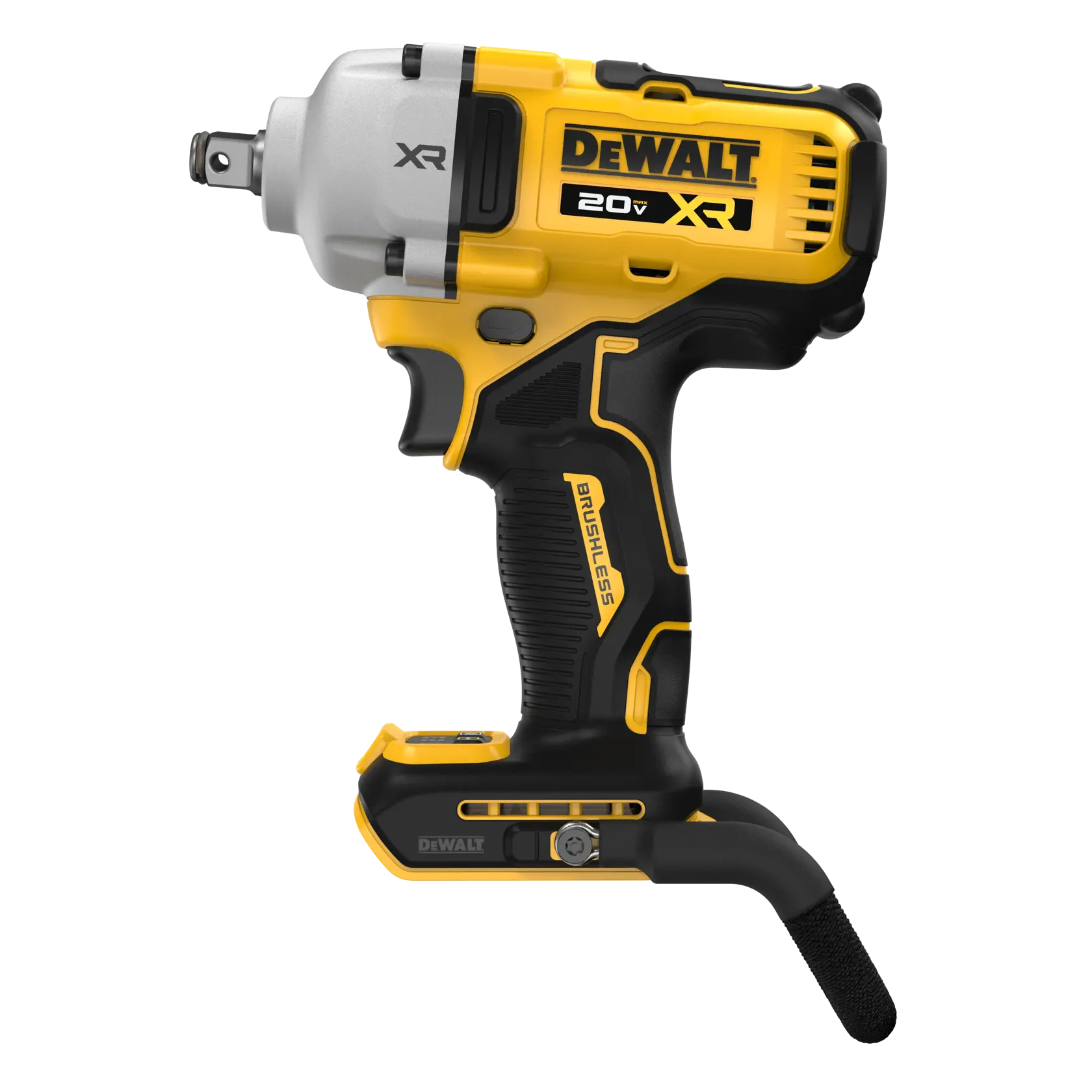 Side view of the ATOMIC 20V MAX* 1/2 in. Cordless Impact Wrench With LANYARD READY™ Attachment Point (Tool Only) on white