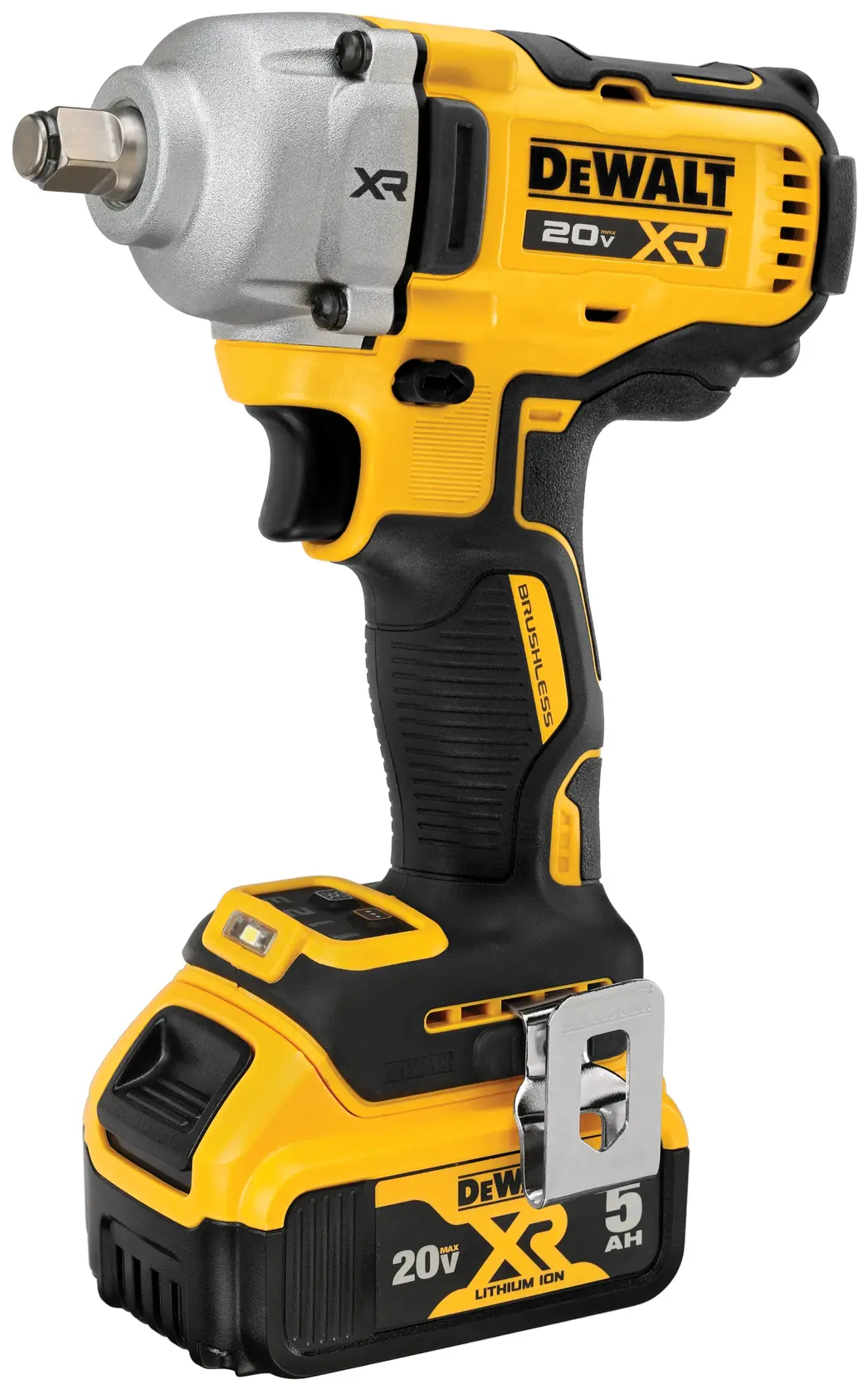 DEWALT® 20V MAX* XR® 1/2-in. Mid-Range Impact Wrench Kit with Hog Ring Anvil