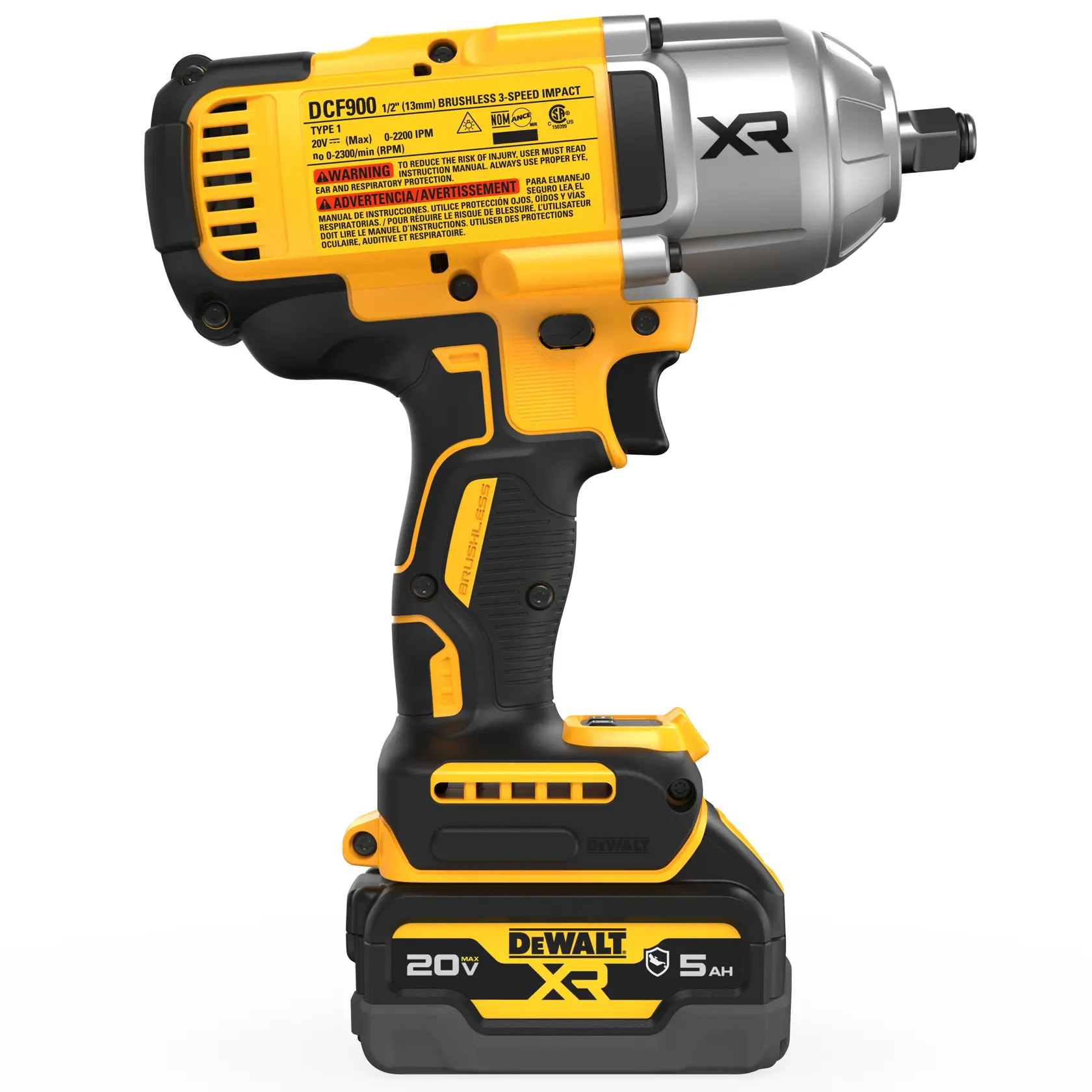 DEWALT® 20V MAX* XR® 1/2-in. High Torque Impact Wrench with Hog Ring Anvil thumbnail 4